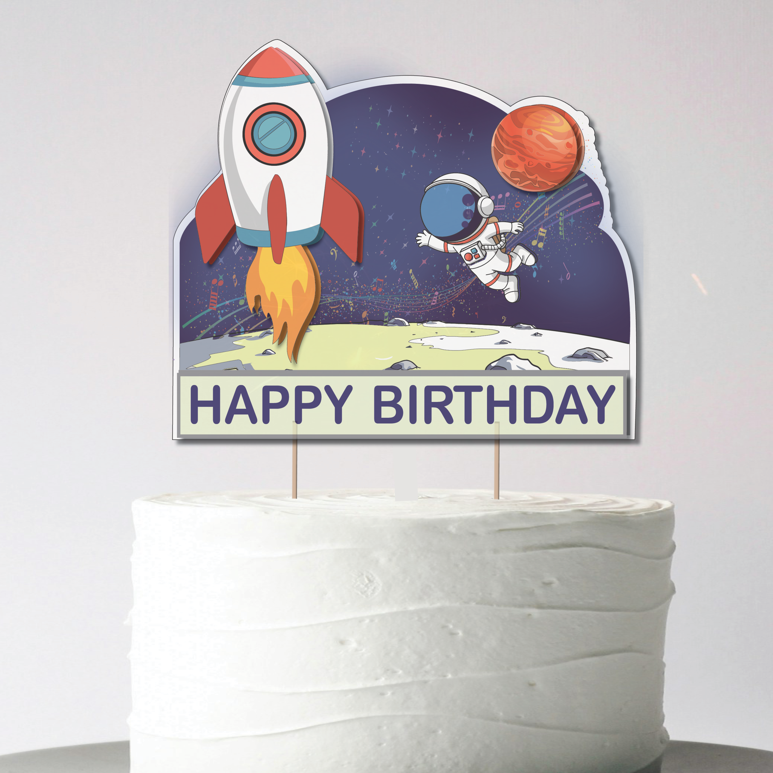 Galaxy Groove Cake Topper