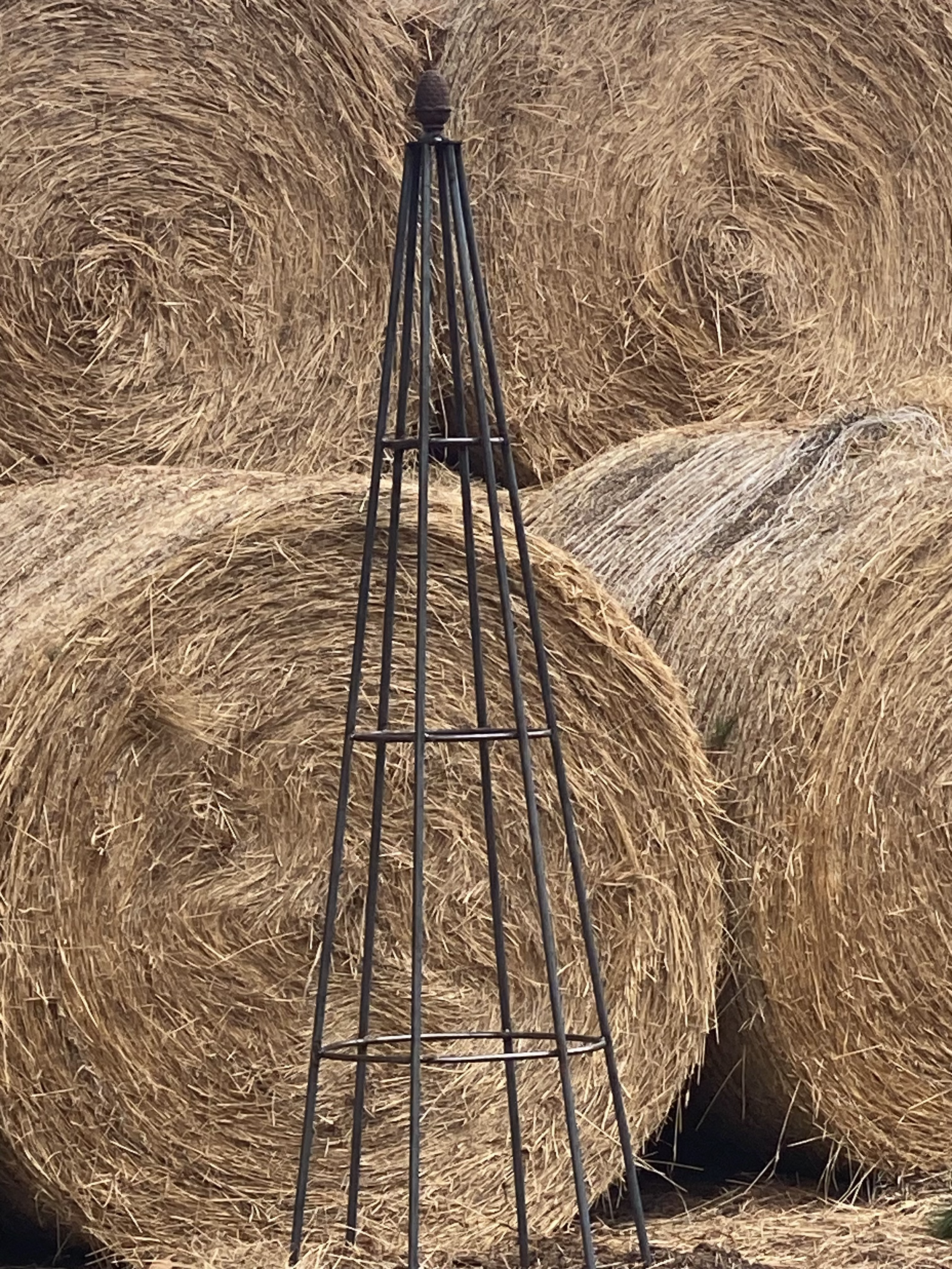 3 Rings with Ball or Pine Cone Finial