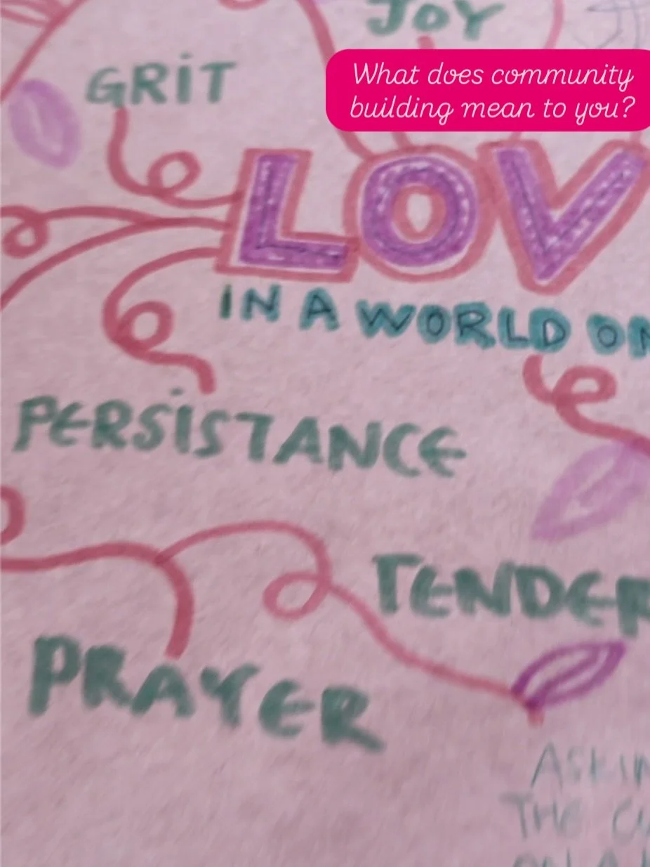 Thank you all for adding your flavor, your sauce, your spark to our community art piece: ✨What does community building mean to you? ✨

Many thanks for the delicious sound vibes this last Sunday! 💖 We received the love from you✨ @djcharleshawthorne ?