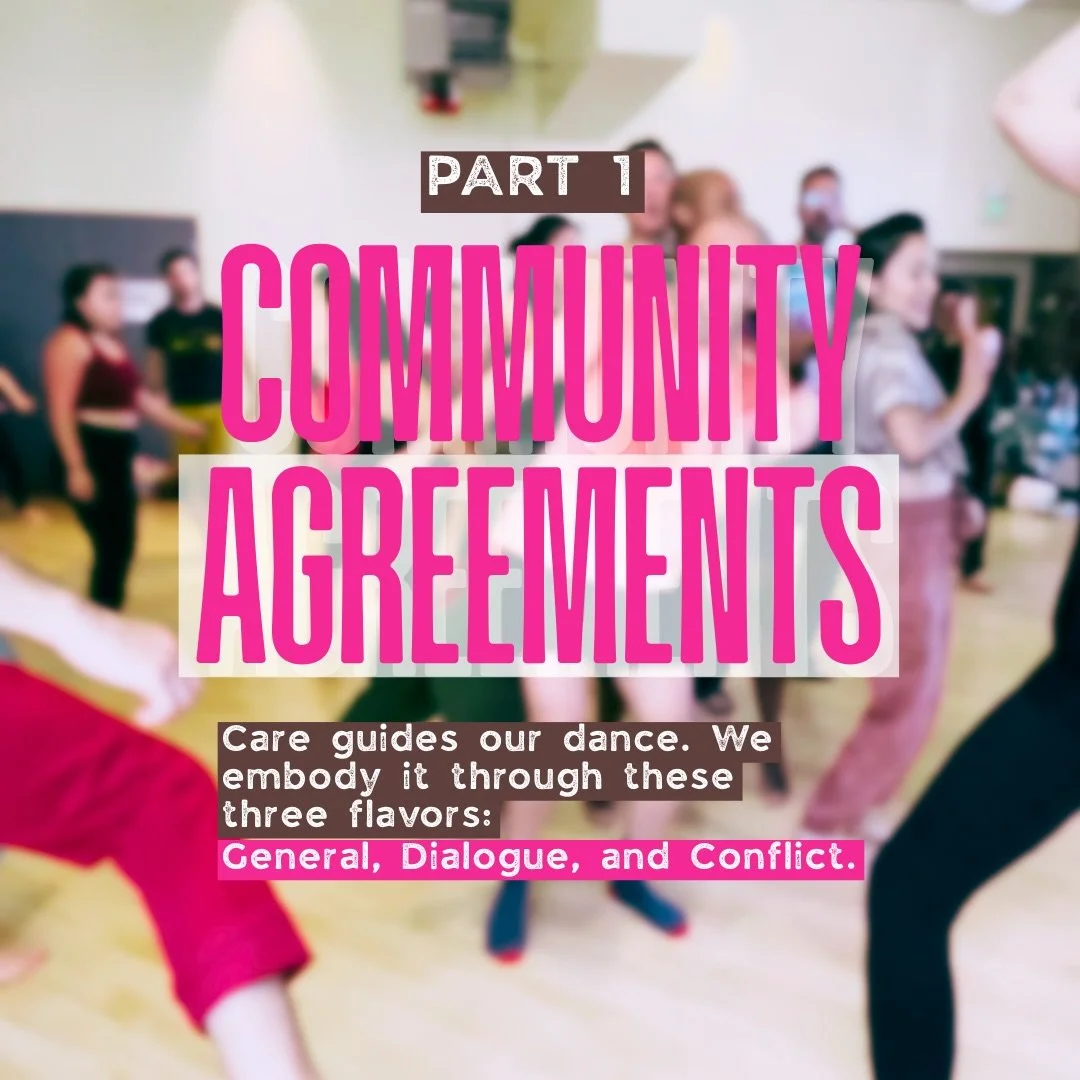 Joining us for the first time?
We ask all new RECLAIM dancers to complete a one-time Community Agreement to help us keep our dance grounded in care. 

Heres Part 1: General Agreements

LINK IN BIO ✨

Returning dancer?
Revisit the Community Agreements