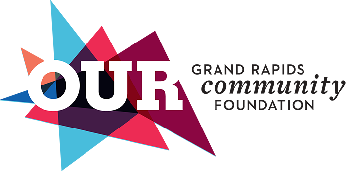 Colorful graphic design with the word 'OUR' in large white letters and various geometric shapes and colors in the background.