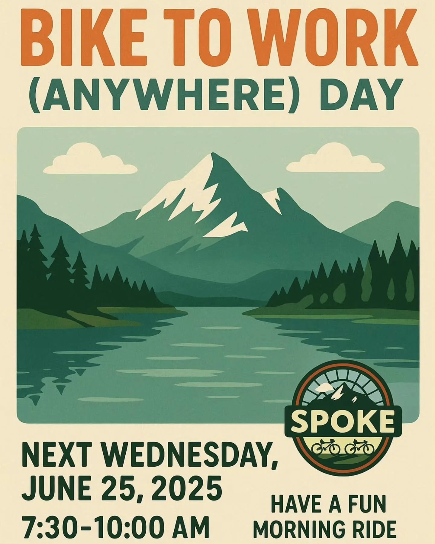 🚴&zwj;♀️ Bike to Work (Anywhere) Day &ndash; Next Wednesday! 6.25 🚴&zwj;♂️
Colorado&rsquo;s celebrating, and so are we!

We&rsquo;re doing a fun, social ride around the county, hitting up all the bike stations, connecting with our community, and ke