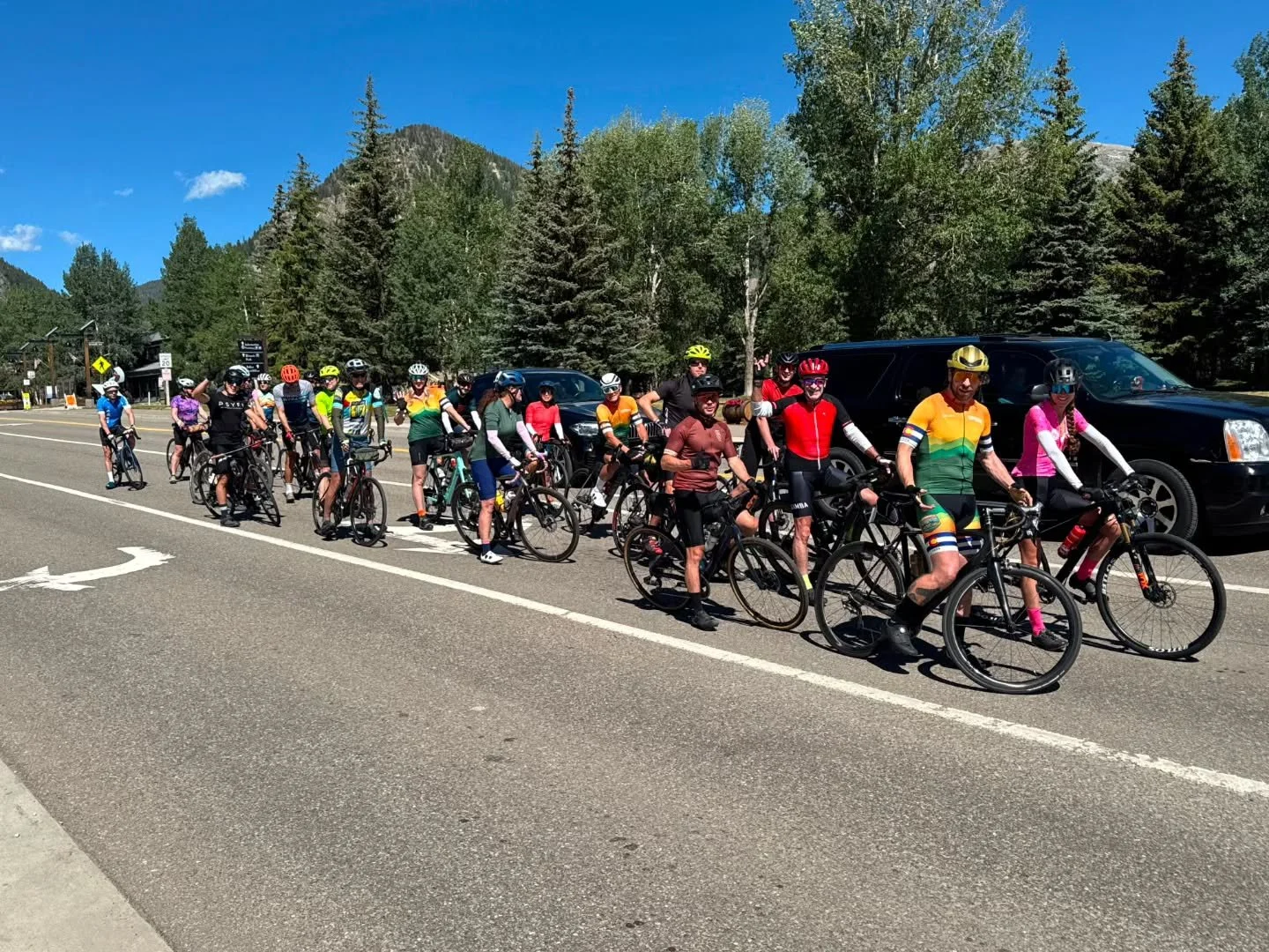 The Road Keeps Going

Saturday, I rode five laps around Dillon Reservoir.
100 miles.

I didn't ride them alone.

People jumped in for a lap. Others stayed for more. People came and went throughout the day.

Somewhere in there, it hit me:
That was a p
