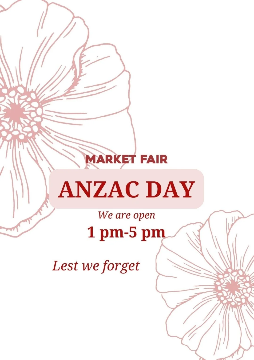 We are open this ANZAC Day from 1&ndash;5pm. 

Lest we forget
*
*
*
*
*
#vintagestore #thingstodoinmelbourne #thrifting #circularfashion #thrifted #thriftedfashion #melbournethrift #vintagemarket #indoormarket #melbournemarket #localbusiness #smallbu