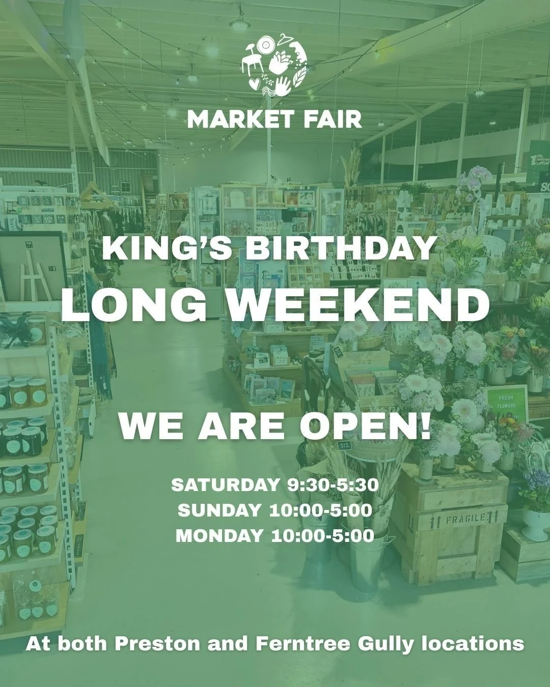 We are open this public holiday! Explore all the wonderful and amazing finds Market Fair has to offer! ✨🛍️
*
*
*
*
*
#vintagestore #thingstodoinmelbourne #thrifting #circularfashion #thrifted #thriftedfashion #melbournethrift #vintagemarket #indoorm