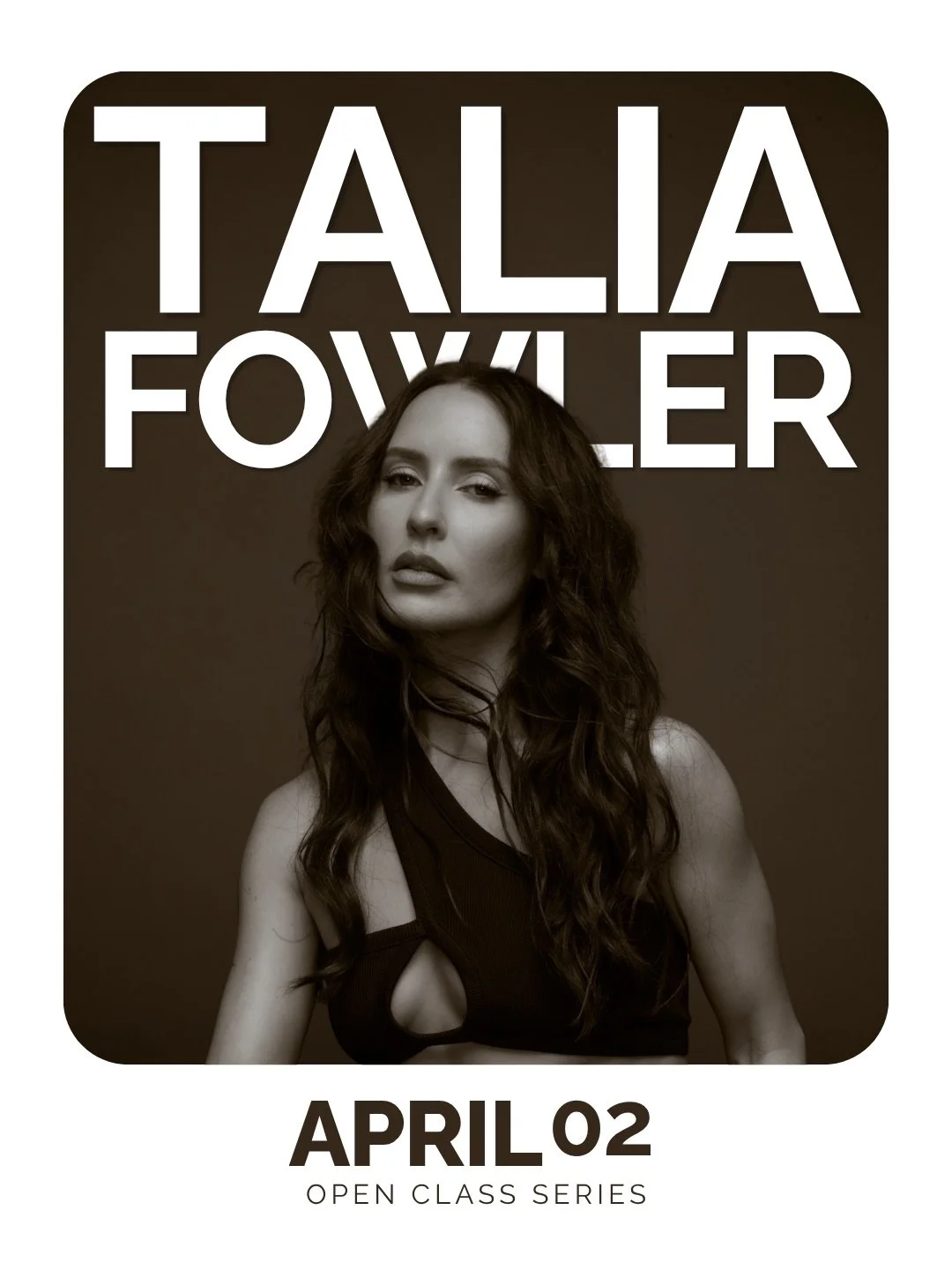 TALIA FOWLER &mdash; OPEN CLASS

Join us on April 02 for an exclusive open class with @talia_fowler designed for pre-professional and professional dancers 🙌🏻

16+ | 7:00&ndash;8:30PM Limited capacity.
Bookings via the link in our bio.