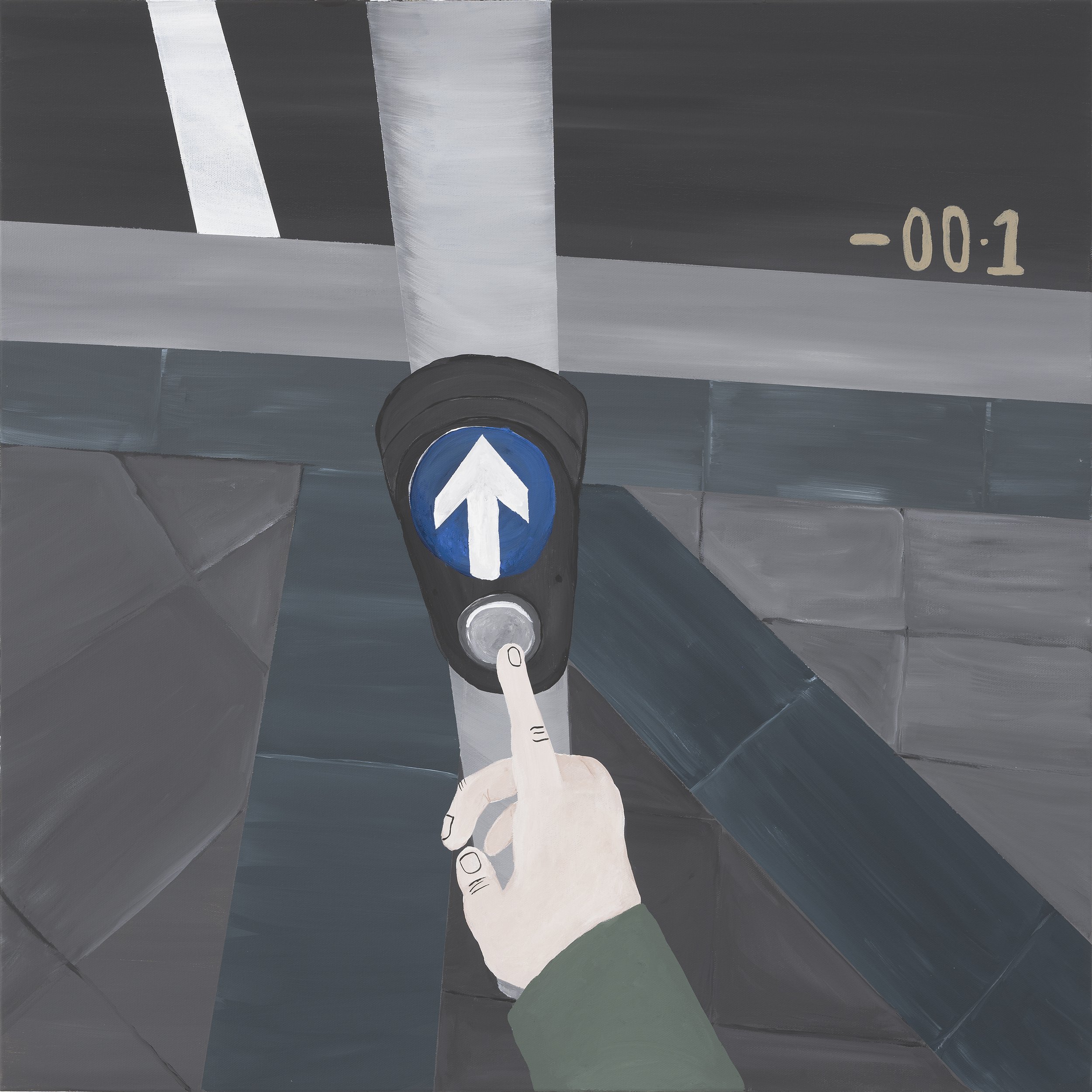 'Crossing the road on an overcast day', 2025, acrylic on canvas.
Sold.