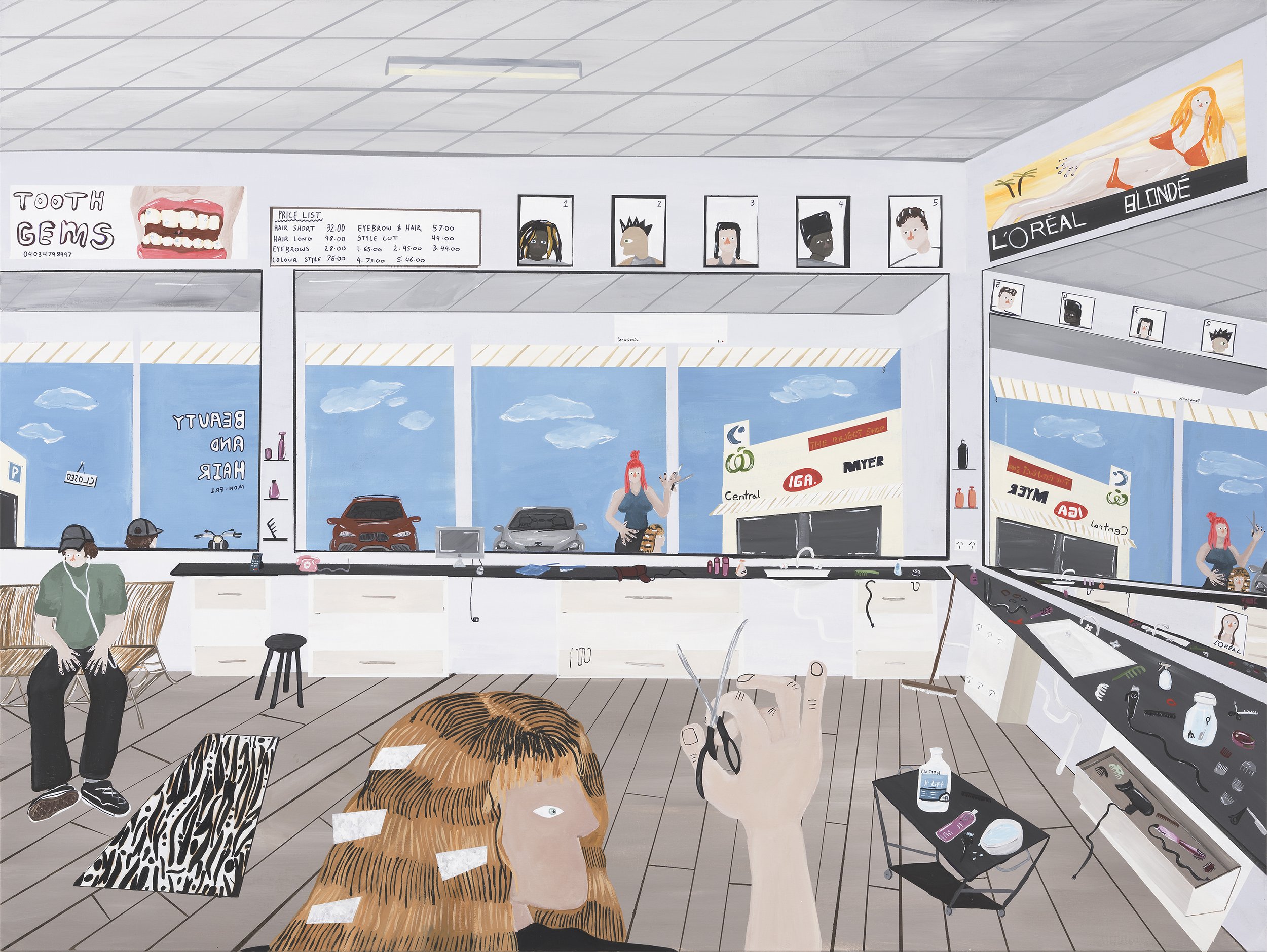 'Won’t be a moment', 2025, acrylic on canvas.
Peter Jones & Susan Taylor Collection.