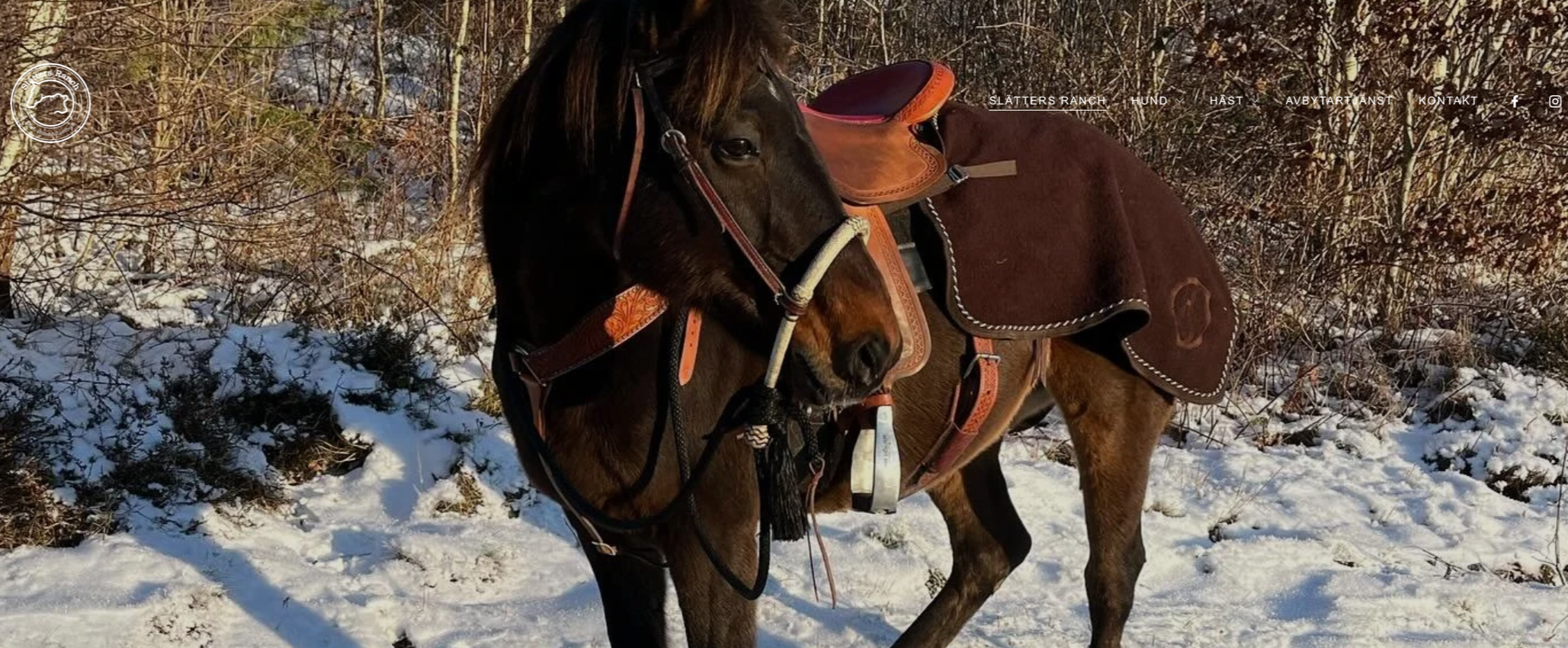 Hemsida Slättersranch, producerad av EB Media
