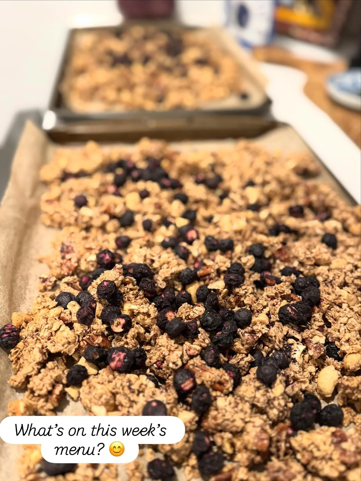 A few things from this week&rsquo;s menu&hellip; Ginger cardamom granola, roasted garlic sweet potato hummus (really good I promise 😊) and NM tortilla soup.
.
#privatechef #ilovemyjob #mealprepmastery