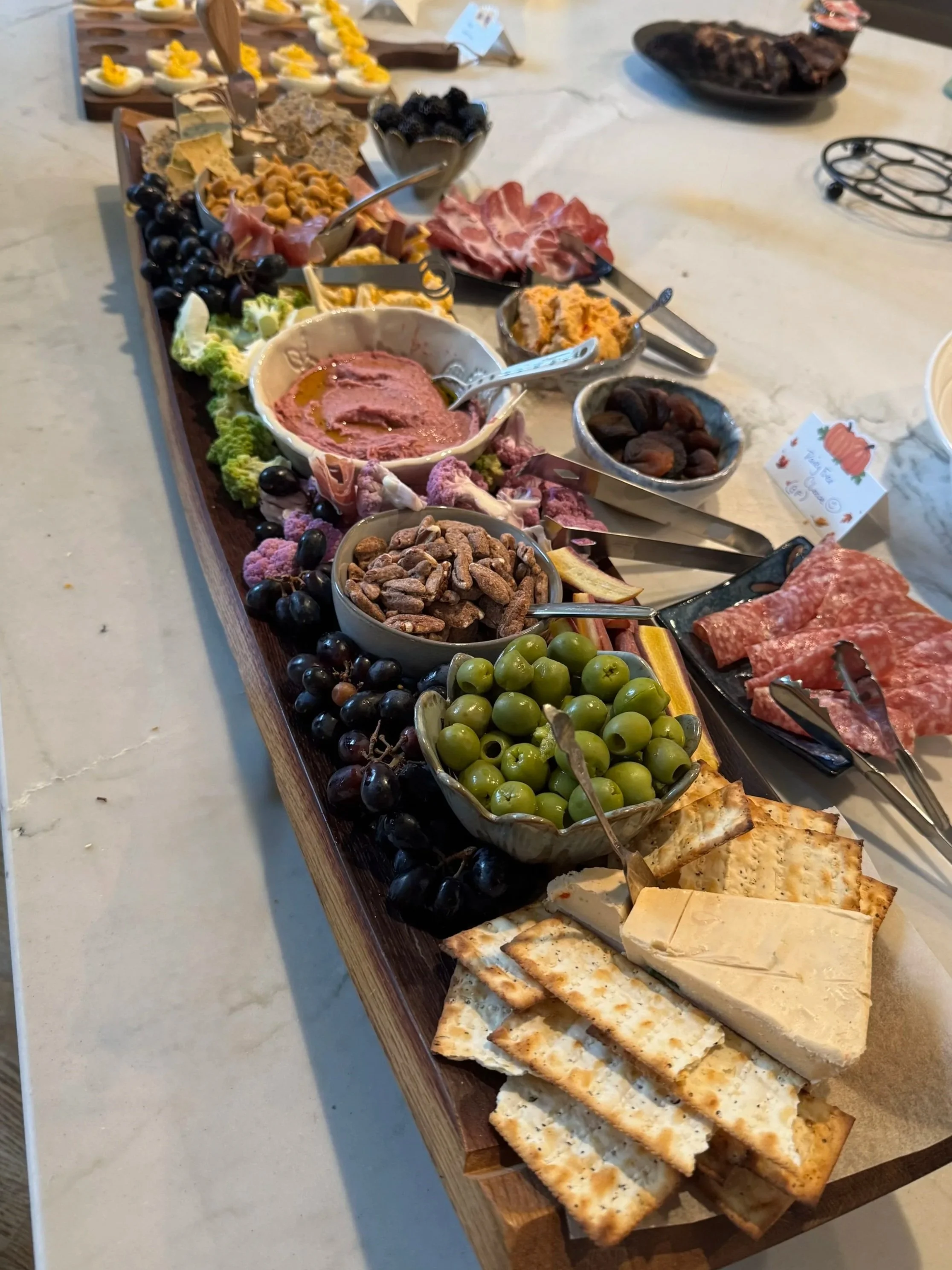 Beautiful catering board prepared by a holistic chef