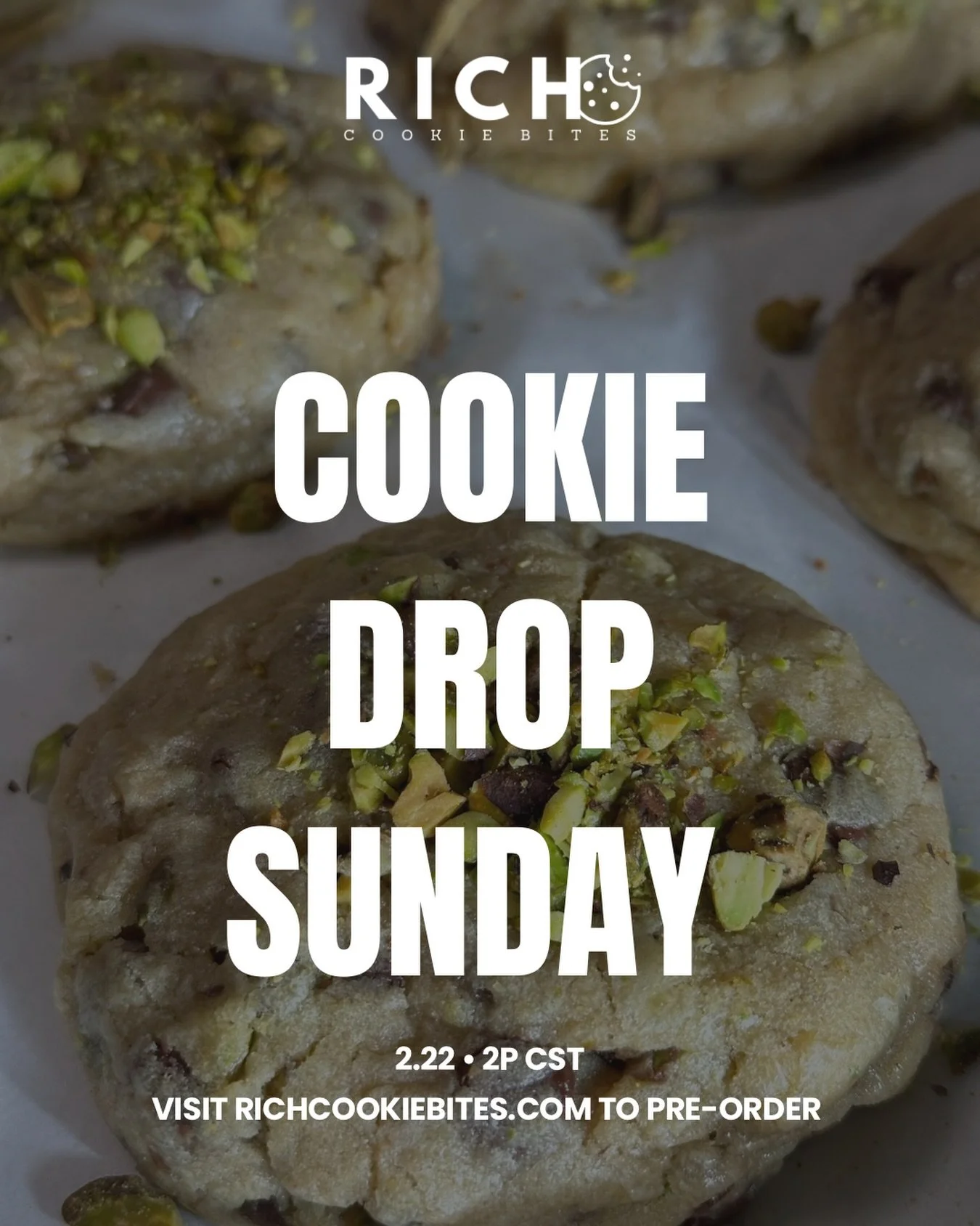 🚨🍪 COOKIE DROP ALERT &hellip; mark your calendars &mdash; sunday, february 22nd at 2p cst &mdash; the next RICH Cookie Bites drop goes LIVE. 

soft, decadent, small-batch cookies made to sell out&hellip; fast. don&rsquo;t miss your favorites.

🍪 p
