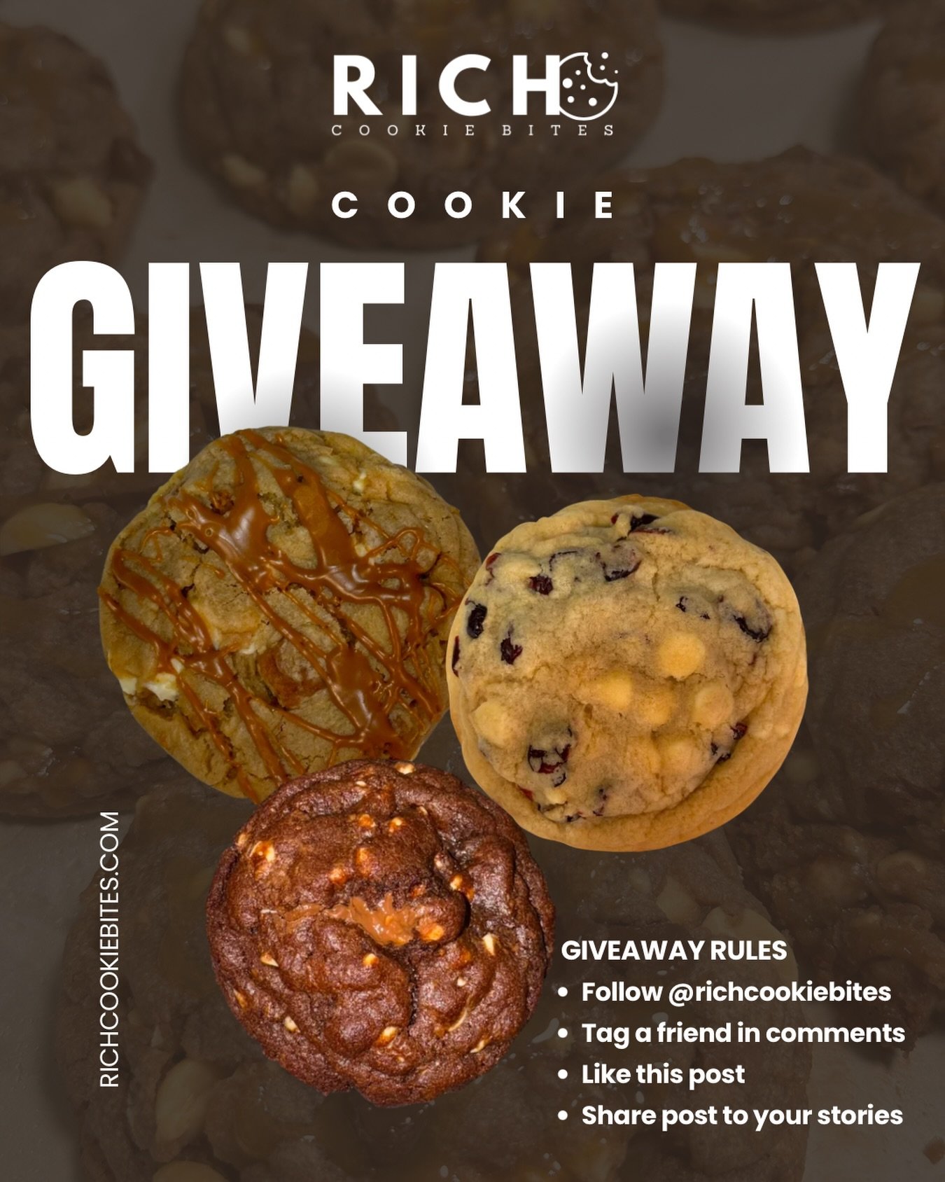 🥳 celebrate 11th months with us. enter our COOKIE GIVEAWAY. follow the steps below. best wishes! 

GIVEAWAY RULES
&bull; follow @richcookiebites 
&bull; tag a friend in the comments 
&bull; like this post 
&bull; share this post in your stories 

GI
