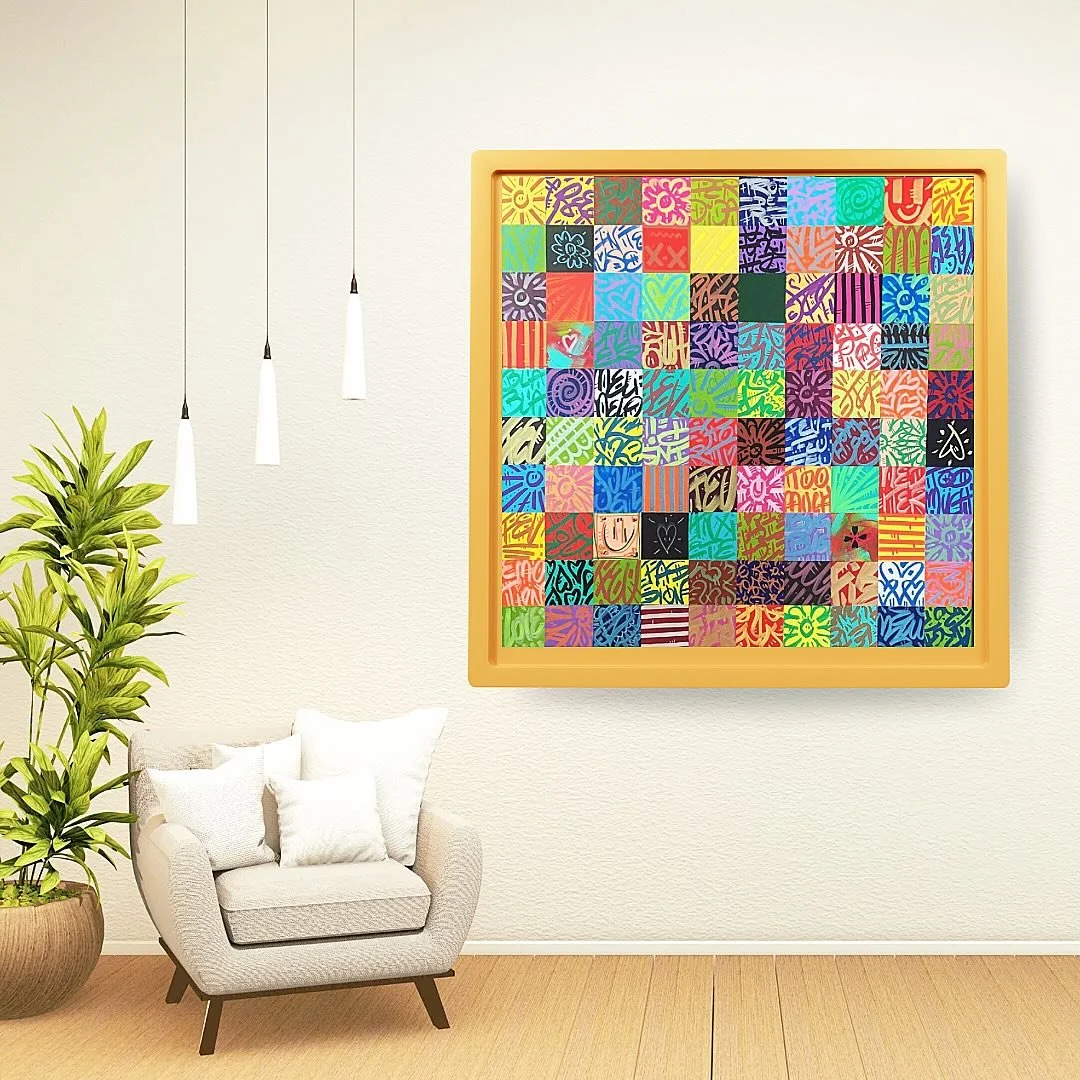 2 0 2 5 - FEU 🔥 

Tu te souviens de la porte rouge dans la toile pr&eacute;c&eacute;dente &ldquo;VIDE&rdquo; ? 🟥

Elle menait &agrave; cette nouvelle &oelig;uvre &ldquo;FEU&rdquo;
Le Feu est un ressenti tr&egrave;s charg&eacute; : beaucoup de pens&