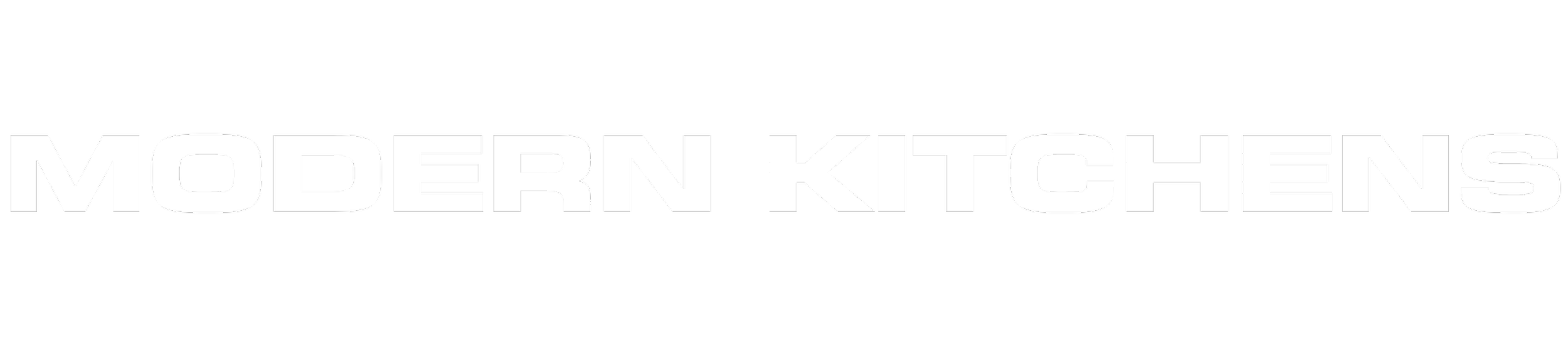 Modern Kitchens logo with the words 'Modern Kitchens' in bold white text on a black background.