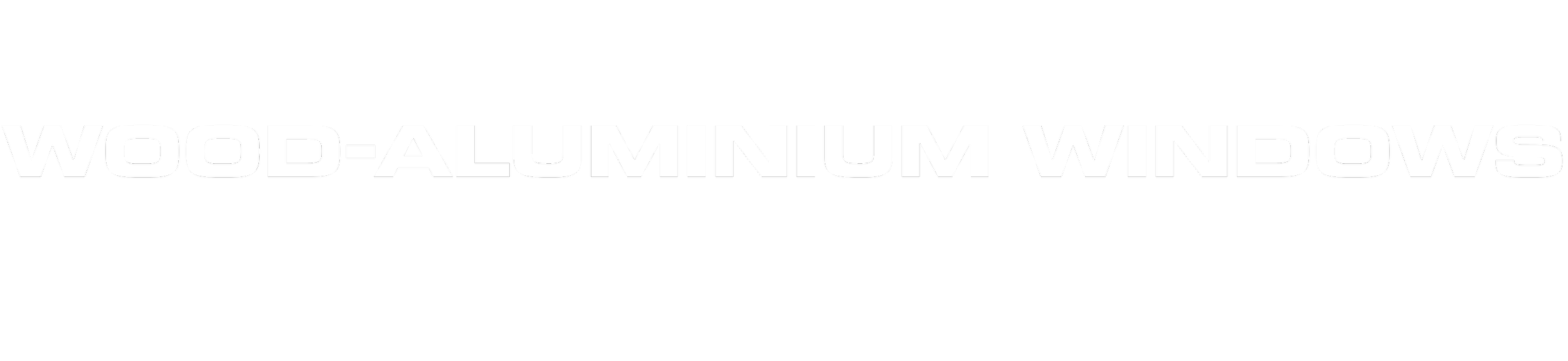 Text logo reading 'Wood-Aluminum Windows' in bold white letters on a black background.