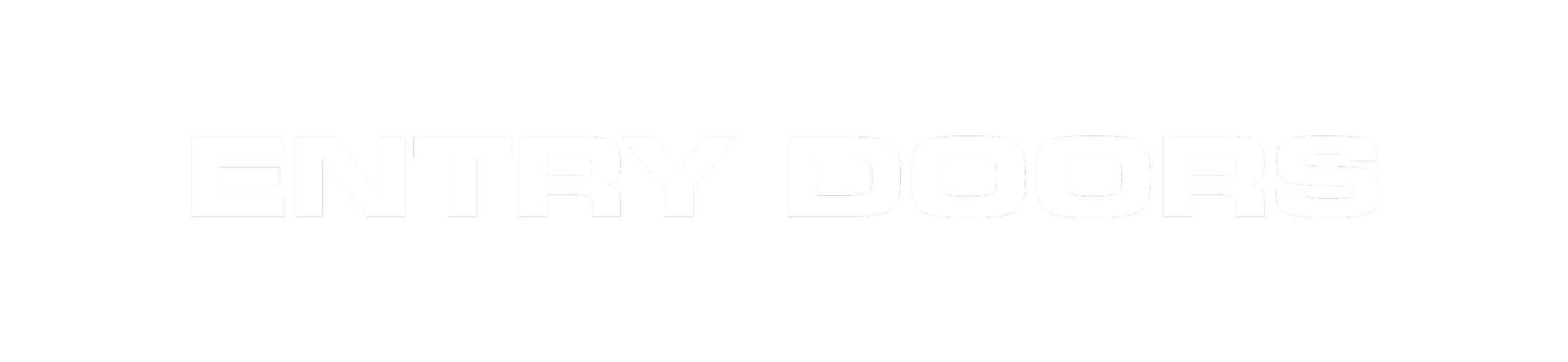 Sign with black background and white text that reads "ENTRY DOORS".