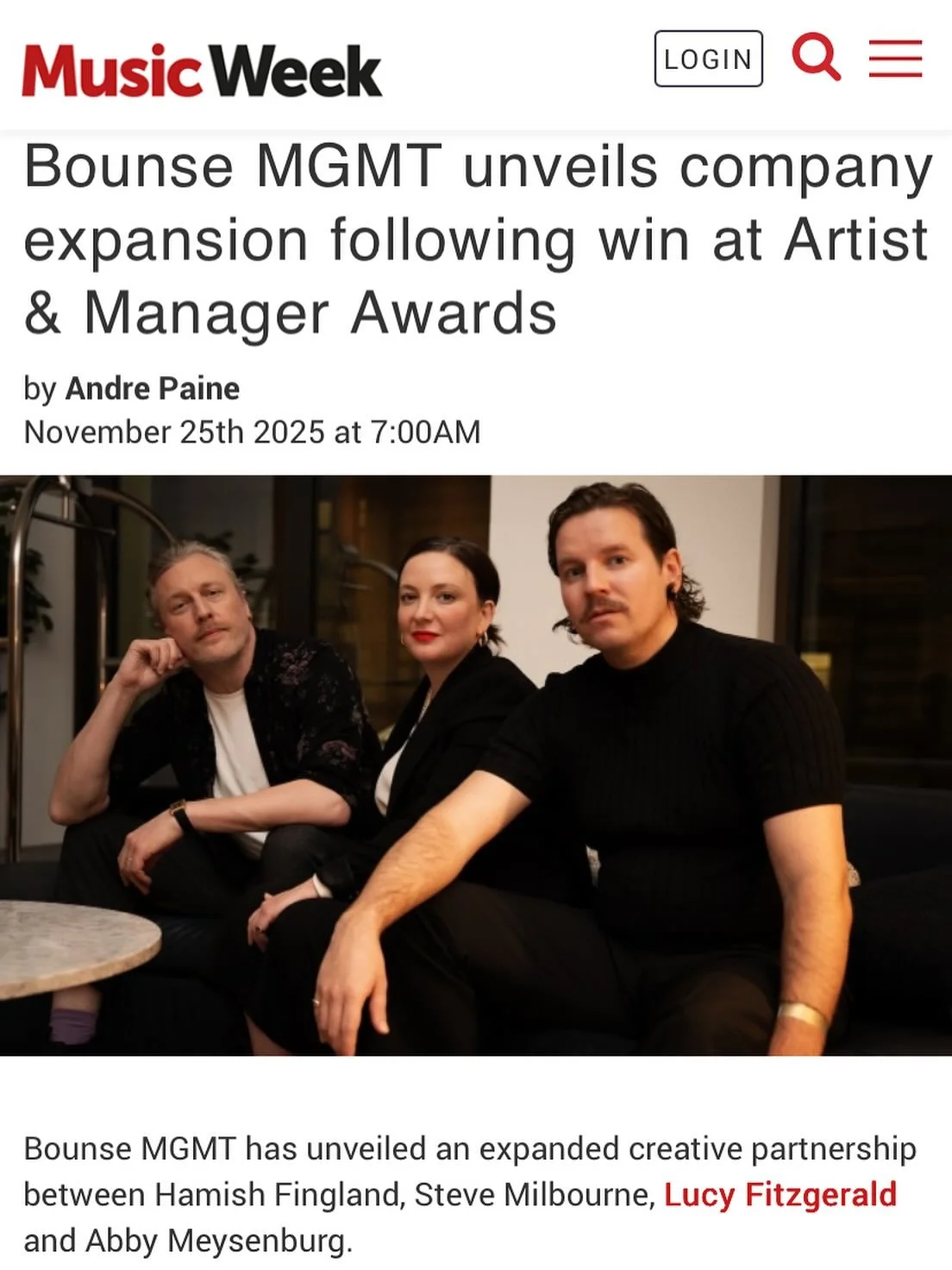 Thanks @musicweekinsta for the write up. Exciting times ahead