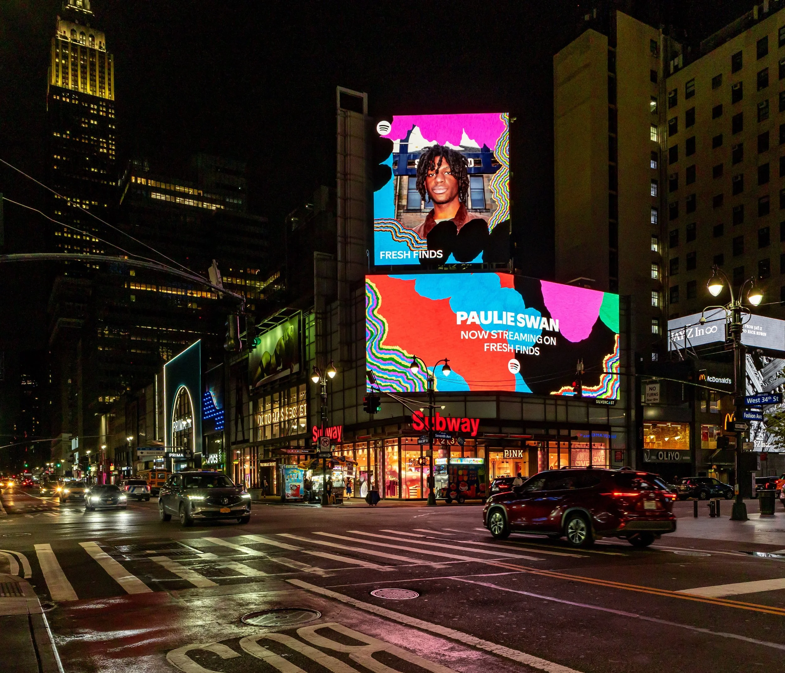 Thank you @spotify ! first @paulie.swan billboard 🦢