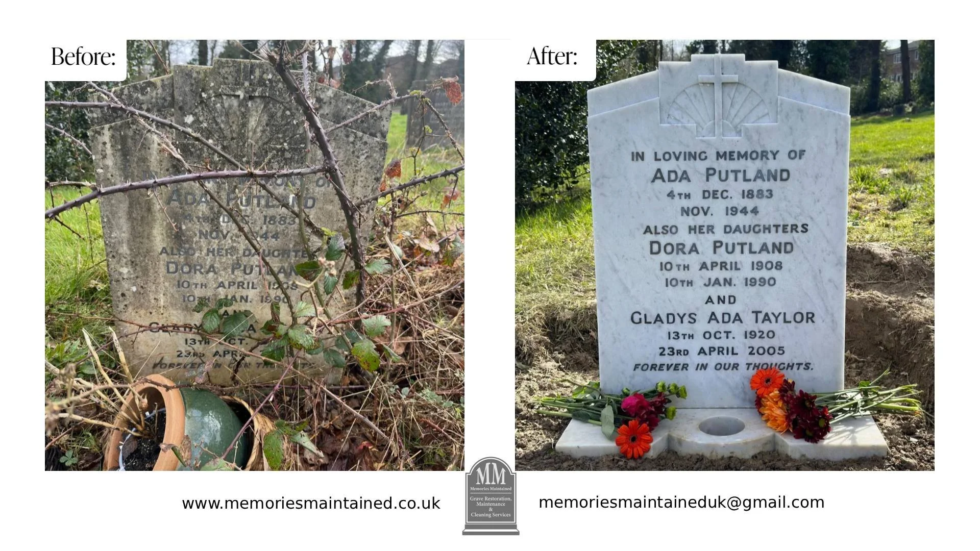 Grave Restoration based in East Sussex. Covering Hastings, Bexhill, Eastbourne and further afield.
