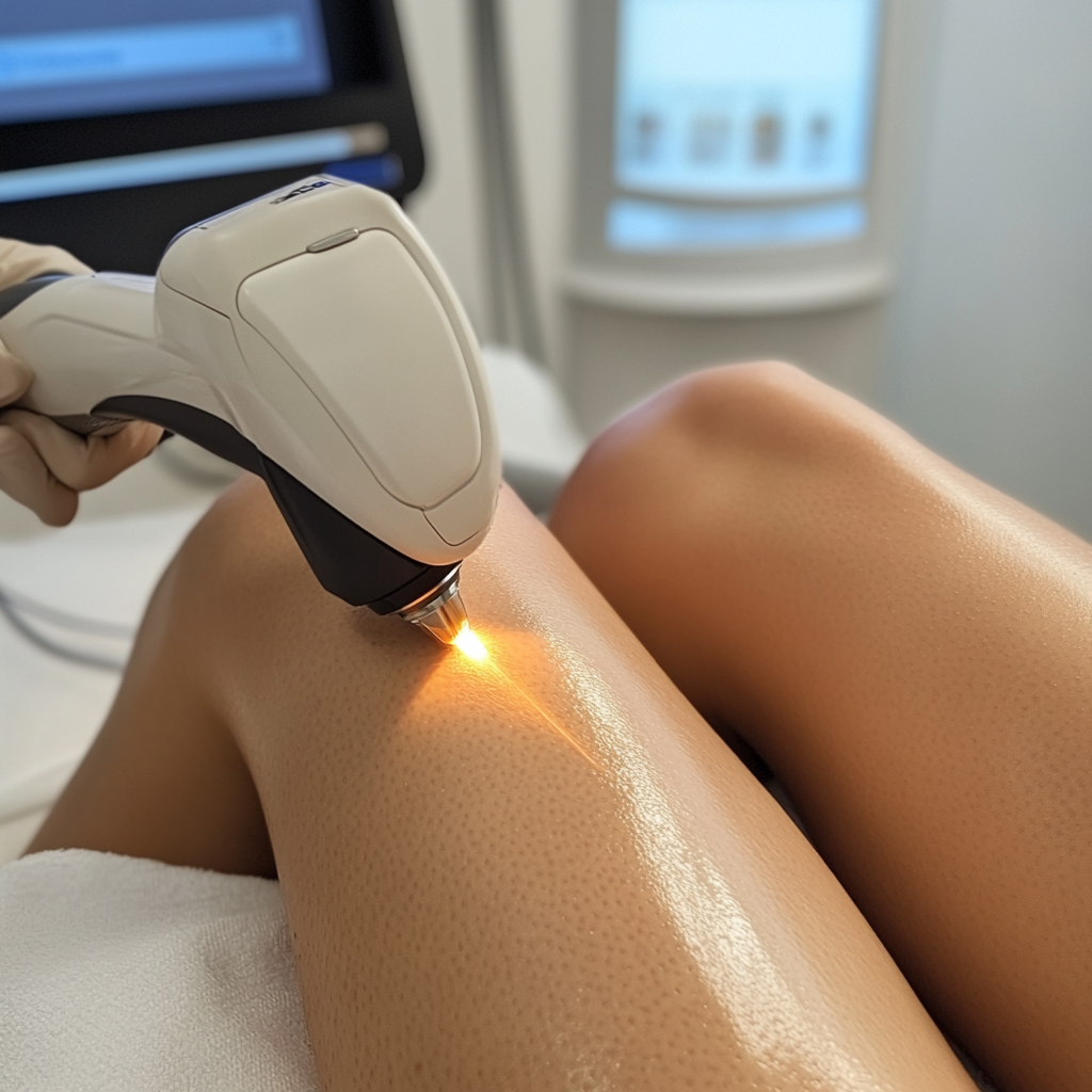 thomas5724_A_leg_is_undergoing_a_hair_removal_treatment_with_a__1edbd292-75c3-416f-a561-289fe3661e00.png