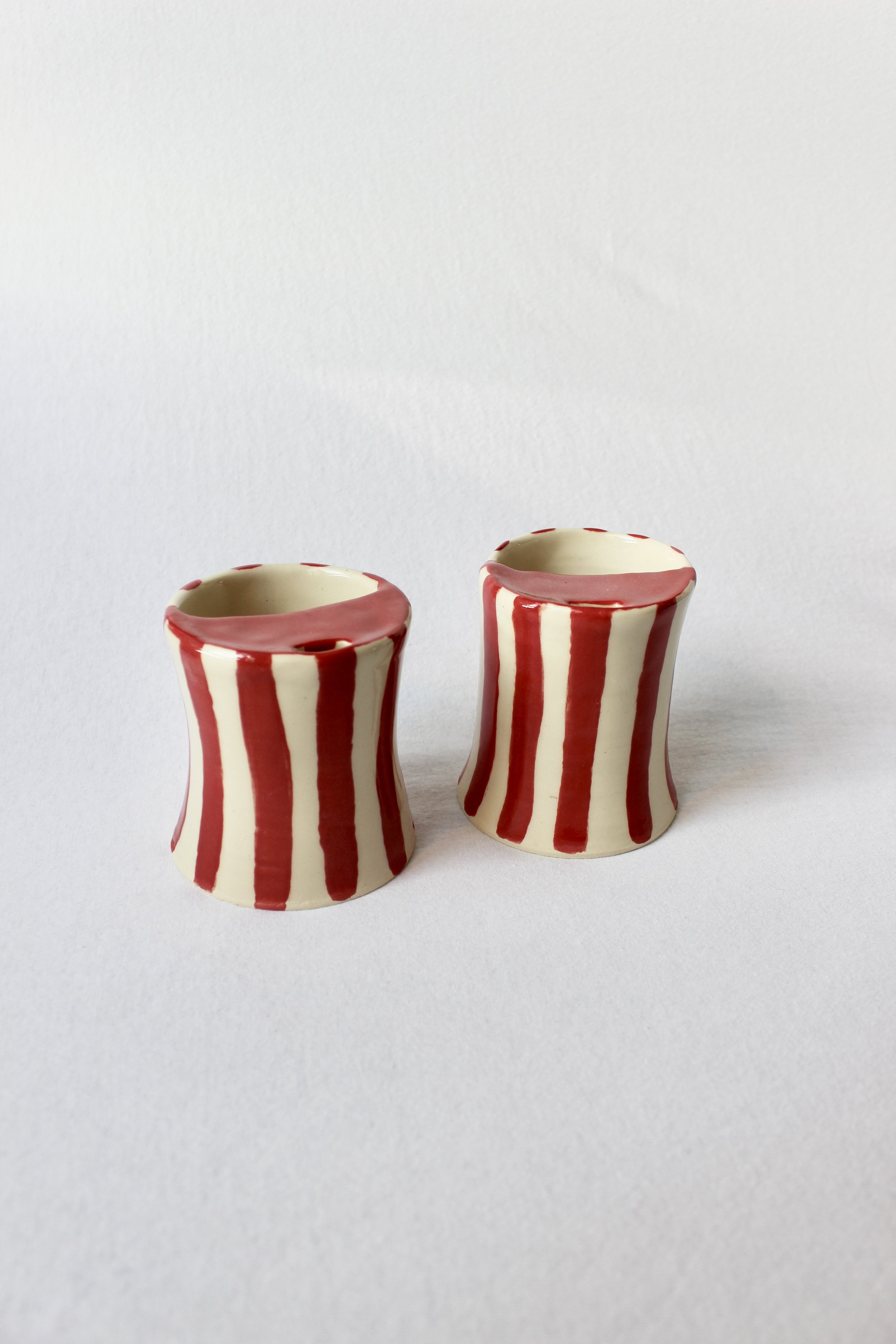 Red Striped Travel Mug