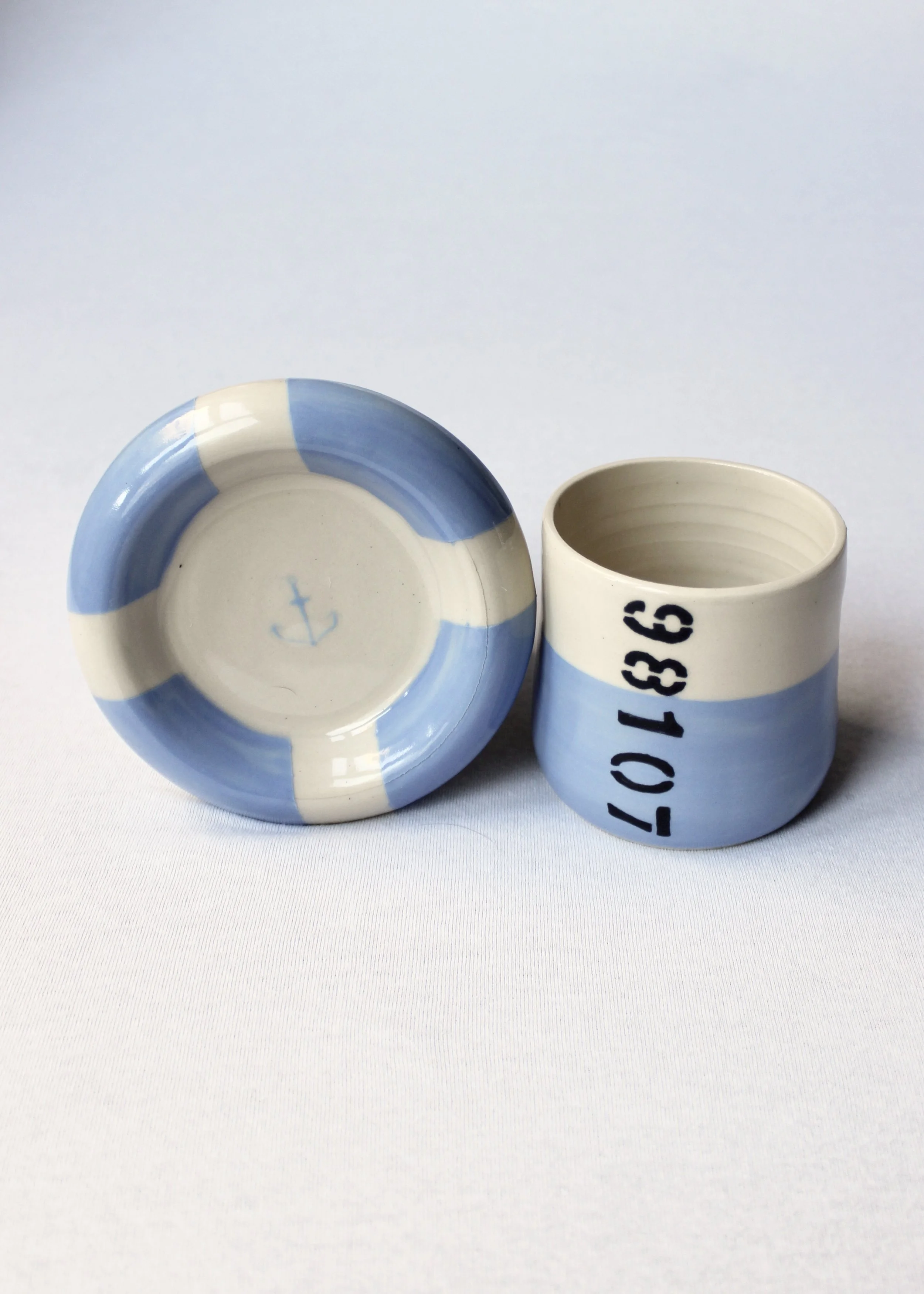 *Imperfect* - Buoy Cup & Coaster - Light Blue