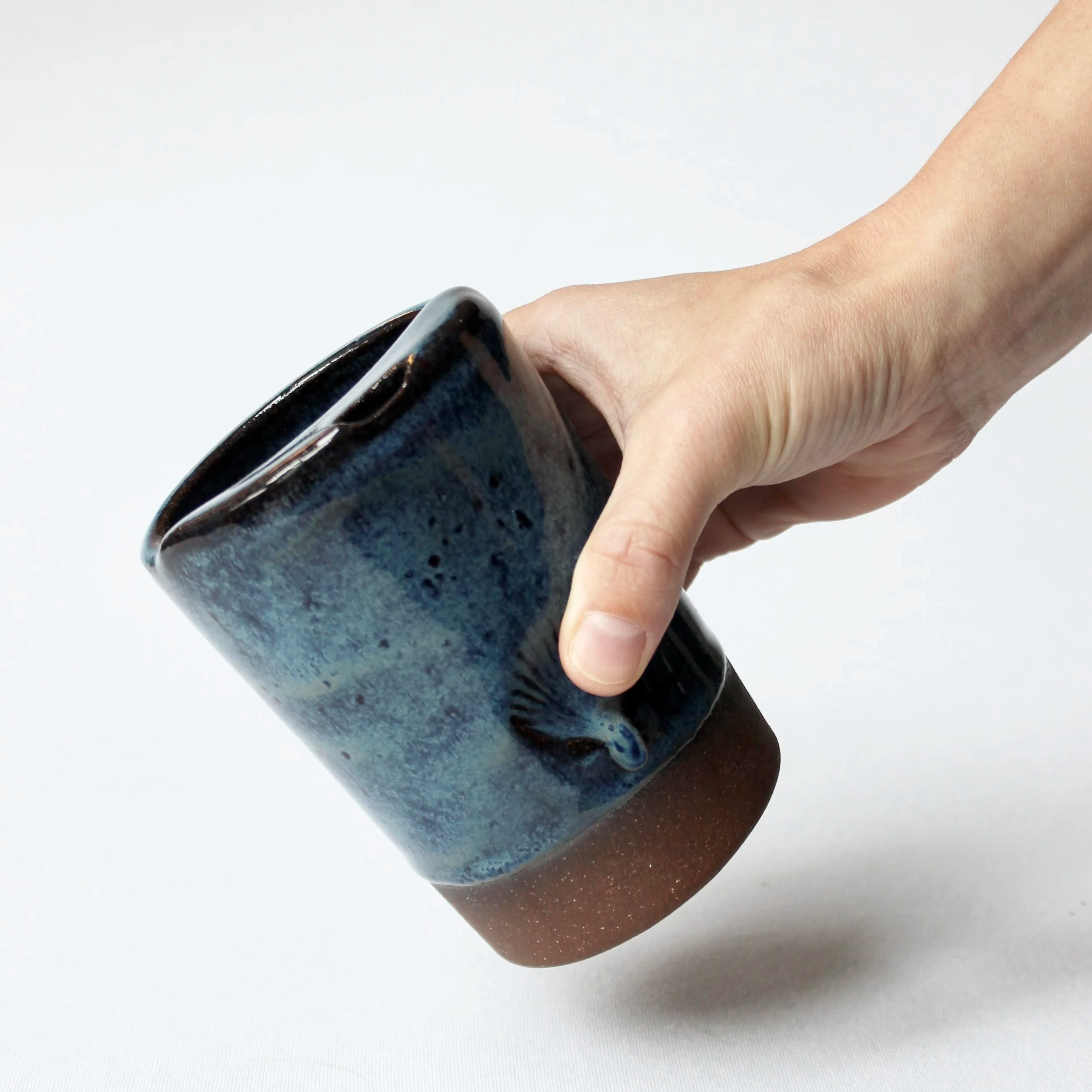 Seas of Blue Travel Mug - Dark Blue