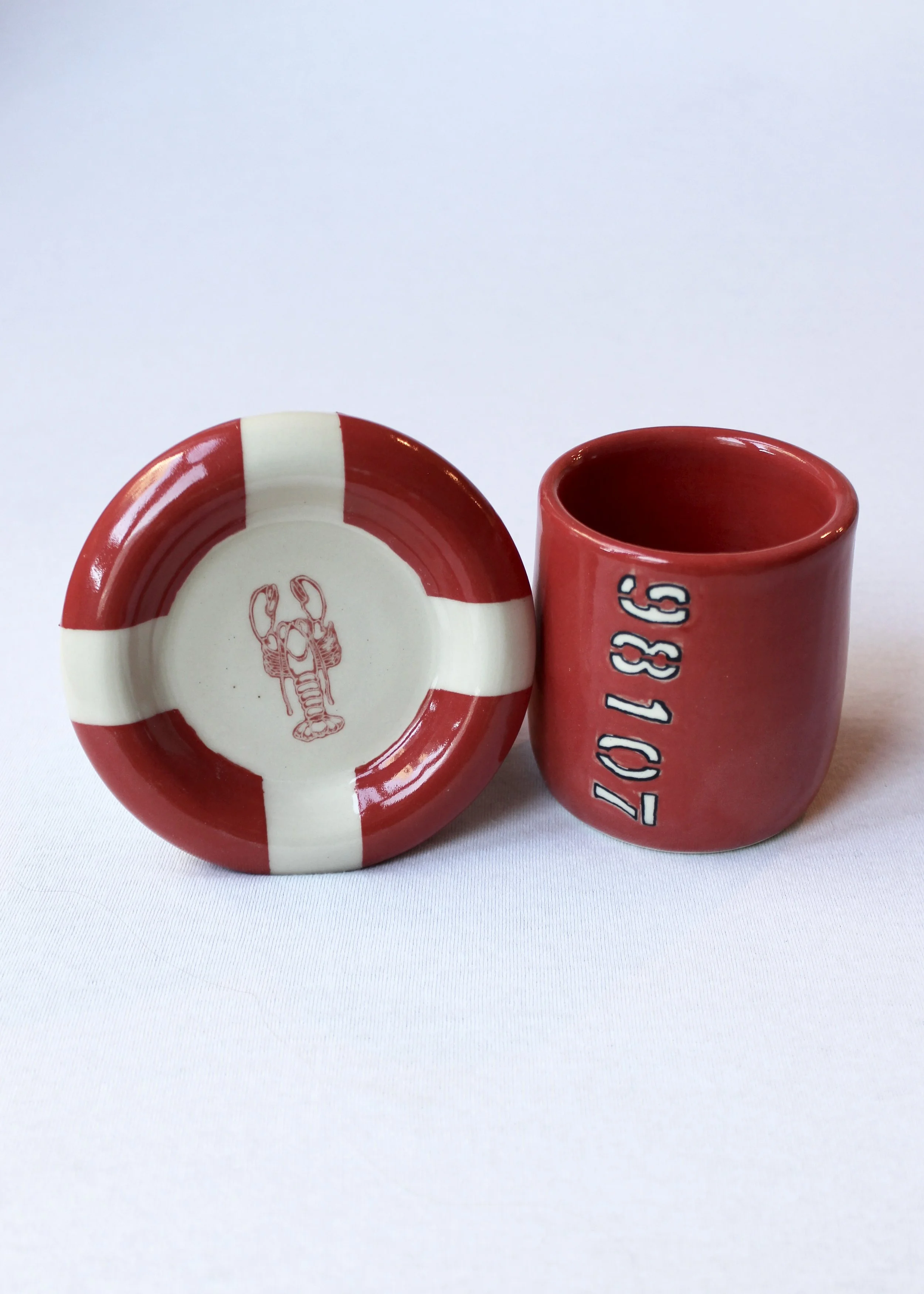 Buoy Cup & Coaster - Red