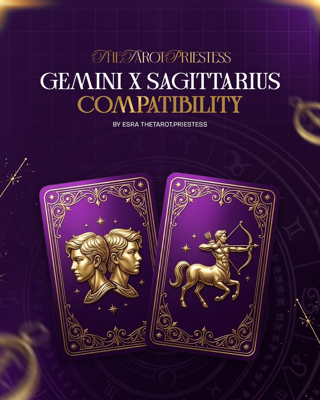 Gemini &amp; Sagittarius: the adventurous, witty duo.

One is the fearless trailblazer, the other a breath of quick, curious energy. Together, you turn fantasies into lived experiences - travelling far, connecting deeply, and leaving a little sparkle