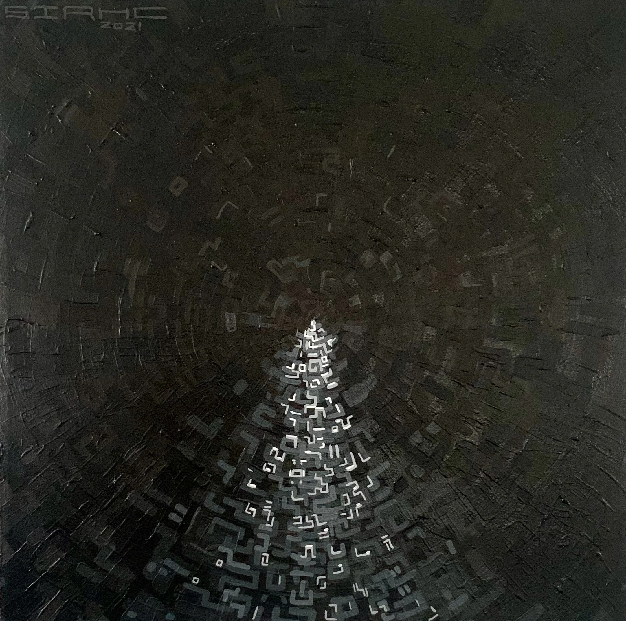 "Reflections" 2021. Acrylic on canvas. 24x24.