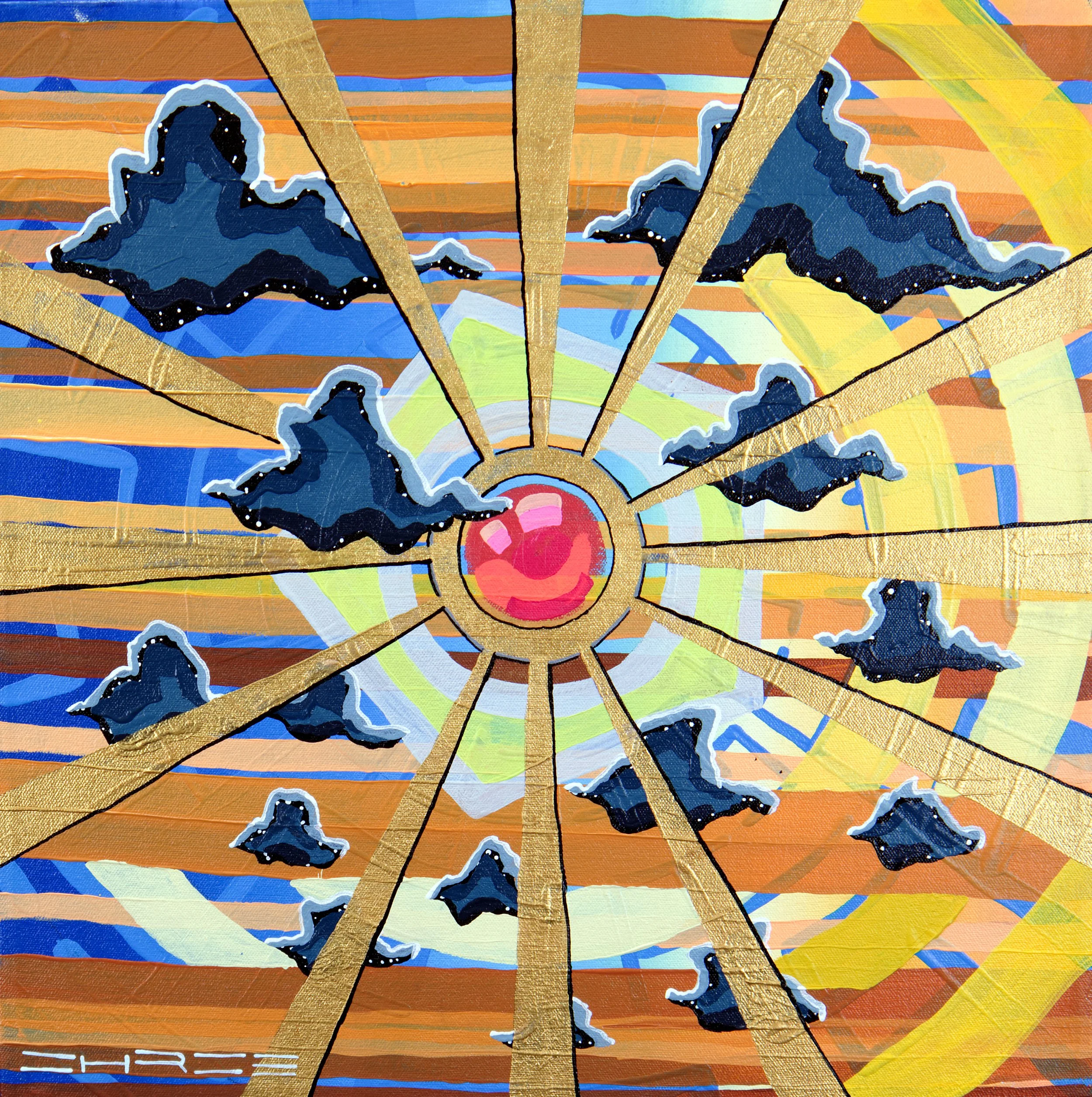 "Soul Orb #2," 2025. Acrylic on canvas. 16x16. Available for purchase.
