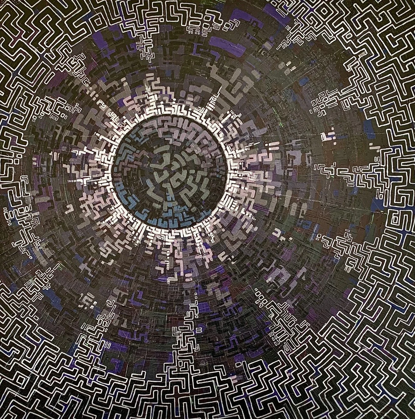 "Bloom" 2022. Acrylic on canvas. 40x40. Private collection. 