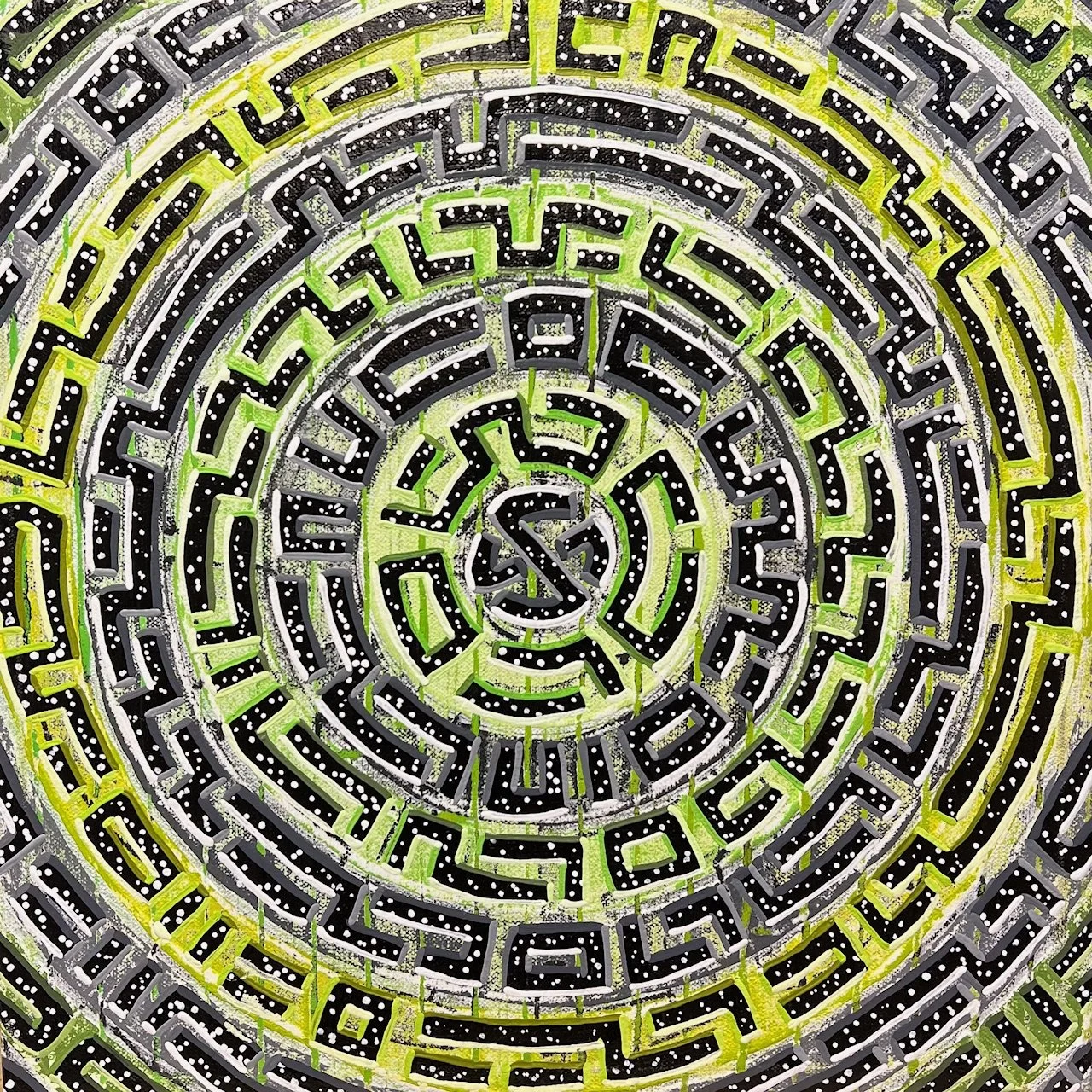 "Spellbound" 2024. Acrylic on canvas. 12x12. 