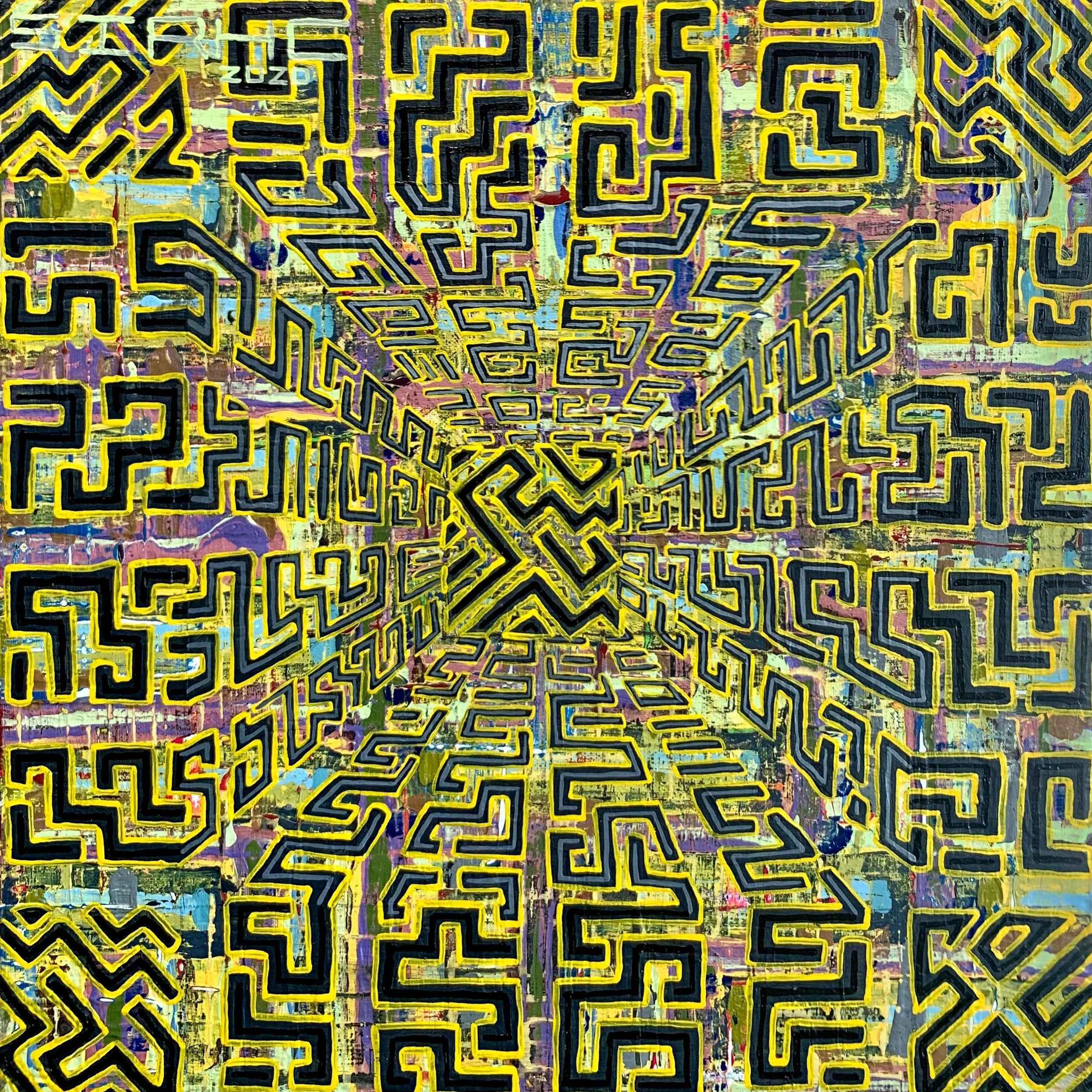 "Zero to Hero," 2020. Acrylic on canvas. 12x12. Private collection. 