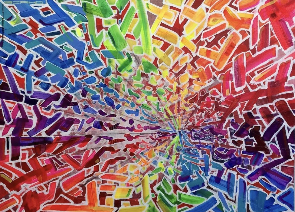 "The Visible Spectrum," 2016. Acrylic on canvas. 28x38. Private collection. 