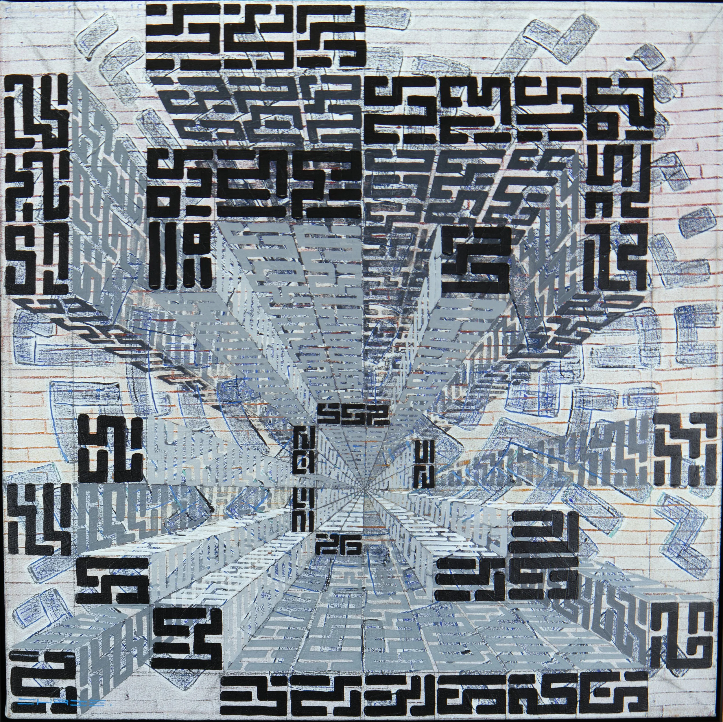 "Dissolution of Soul," 2025. Acrylic on canvas. 30x30. Available for purchase. 