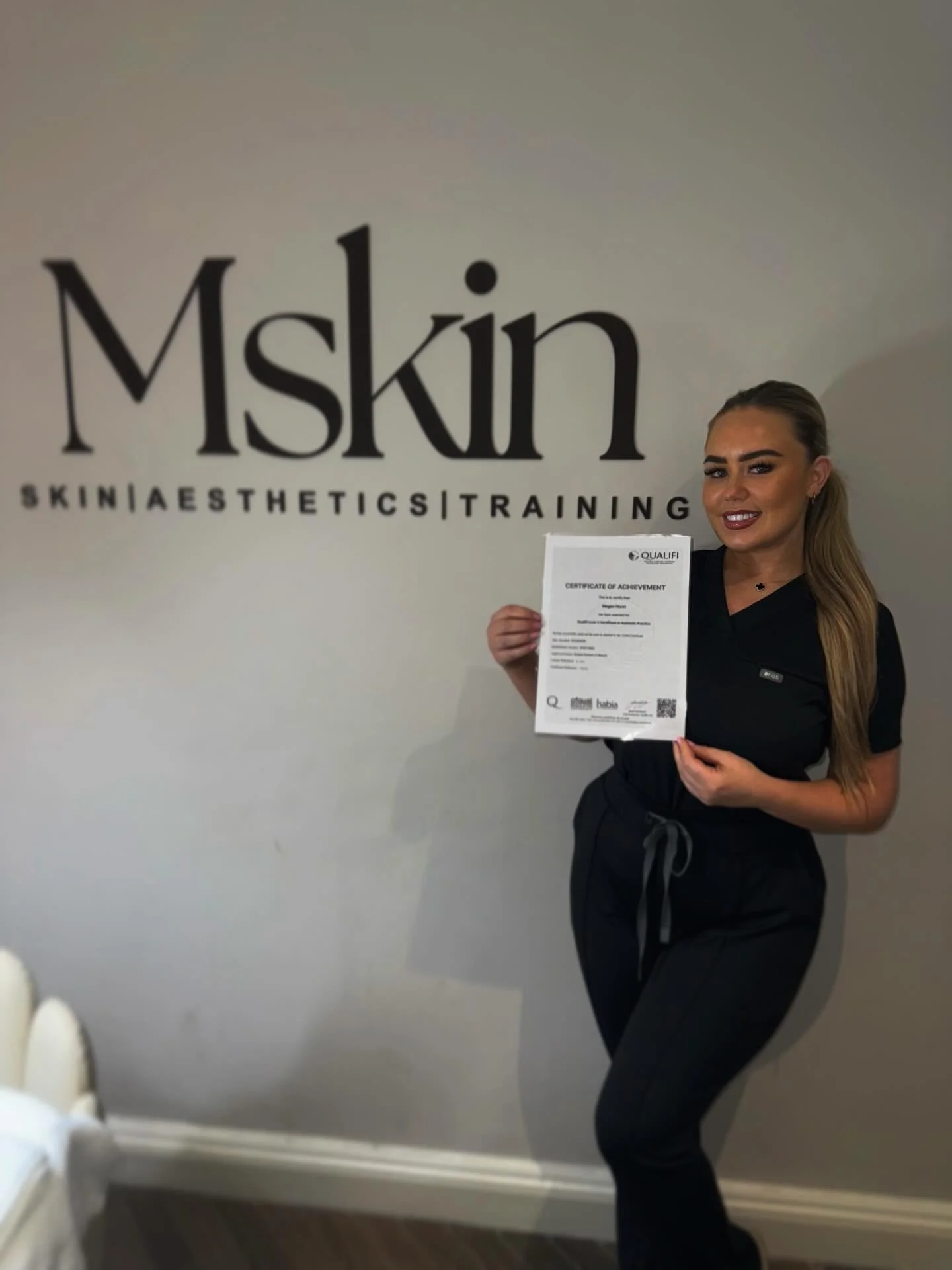 I&rsquo;m pleased to share that I have successfully completed my Level 4 Qualifi in Aesthetic Practice. Balancing professional commitments alongside my studies has been challenging, but the hard work has truly paid off.

I am now progressing to Level