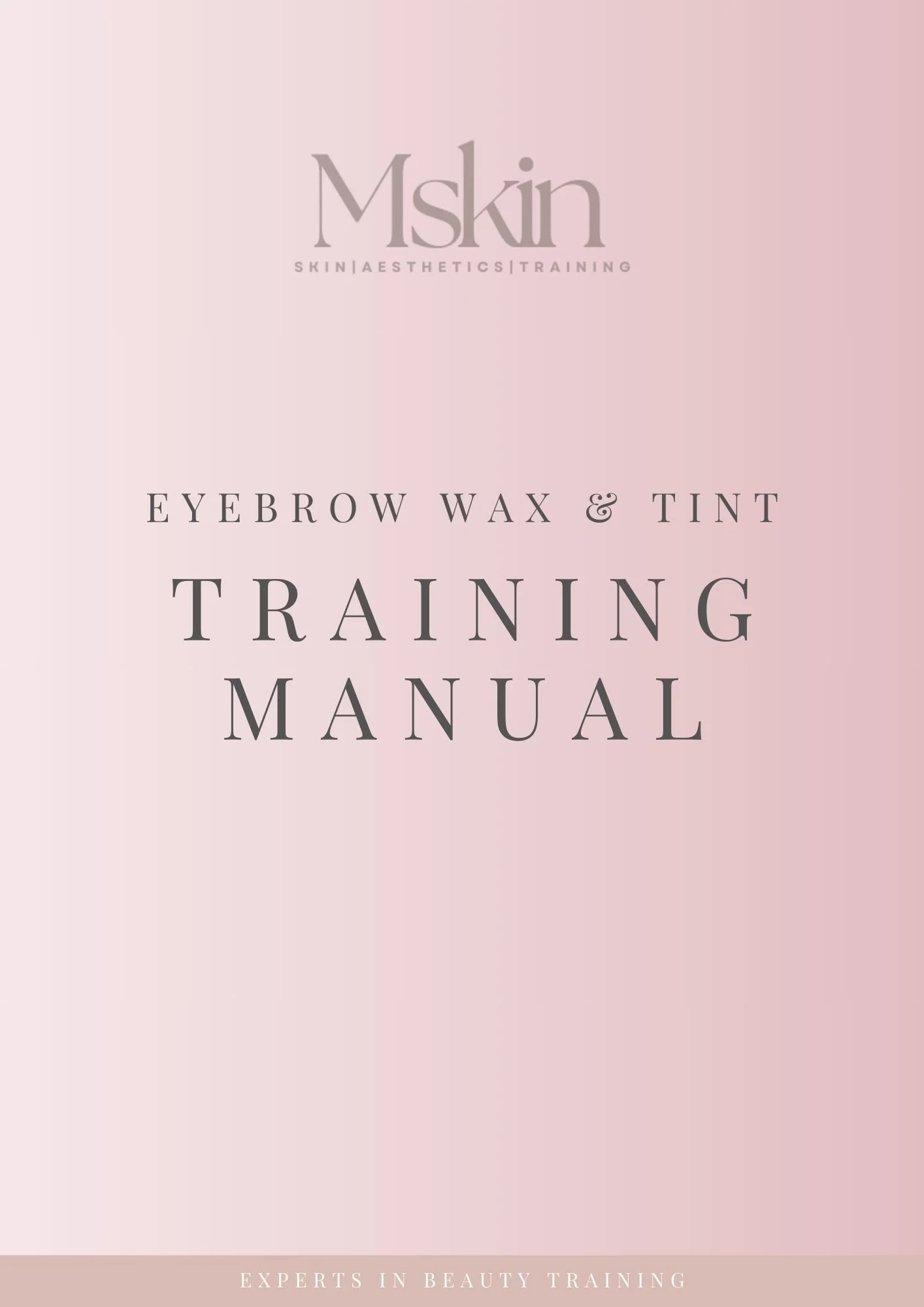 Eyebrow tint and wax course