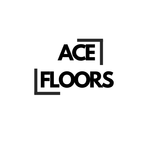 Logo of Ace Floors with the words ACE and FLOORS in bold black letters, enclosed by black brackets