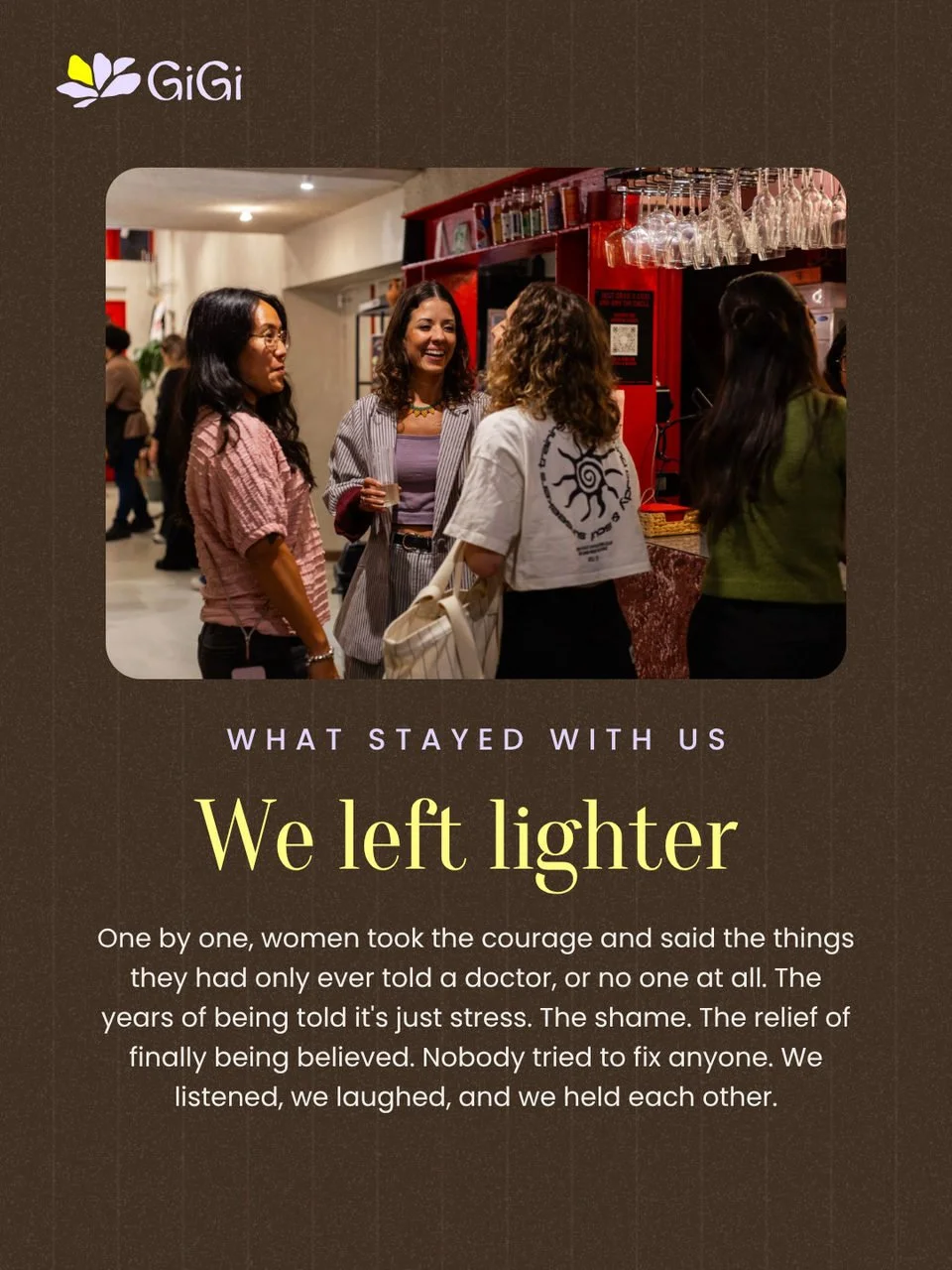 We left lighter: women sharing gut health stories at Tummy Talks by Gigi in Amsterdam