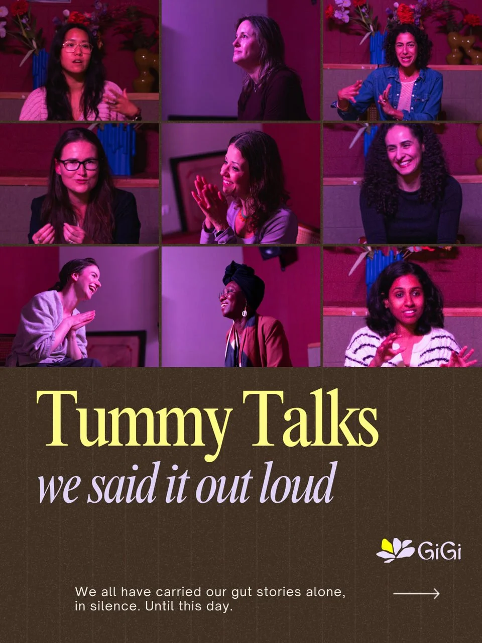 Tummy Talks No. 1 by Gigi: we said it out loud, storytelling night about gut health in Amsterdam