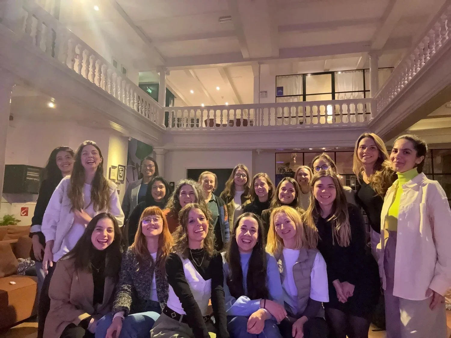 Rafaela Buena with attendees at an event in Amsterdam