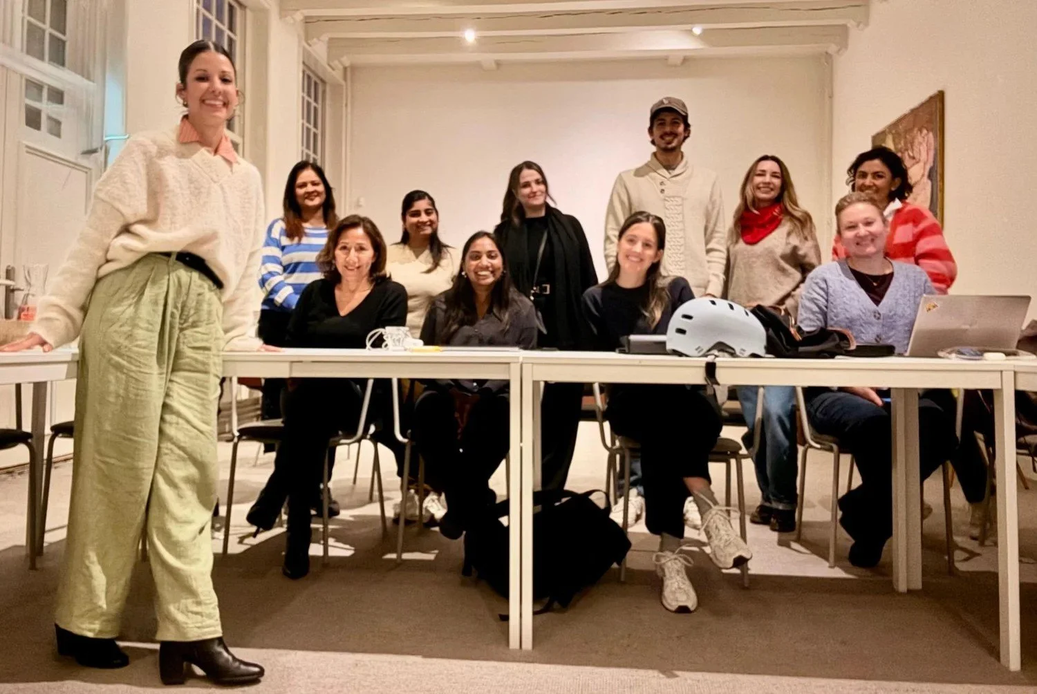 Rafaela Buena with a team at an AI workshop in Amsterdam