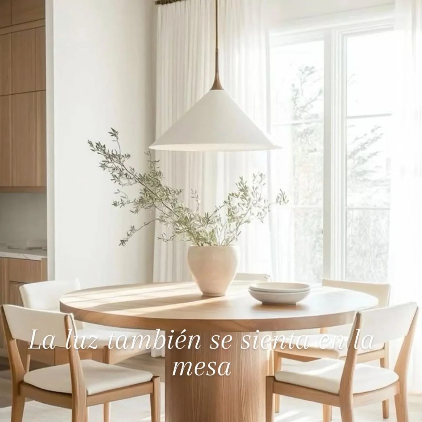 Me encontr&eacute; con esta imagen y me hizo pensar en todo lo que puede transmitir un comedor bien dise&ntilde;ado.
Luz natural, materiales nobles y espacio para compartir sin apuro.

Cuando acompa&ntilde;o a mis clientes a reformar su casa, tambi&e