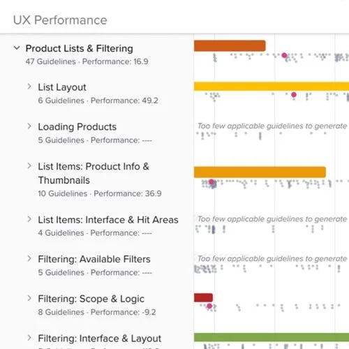 Baymard UX audits and competitor analysis
