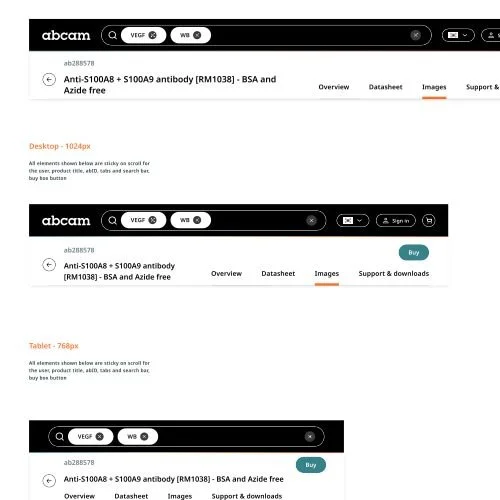 Global header - Breakpoint designs