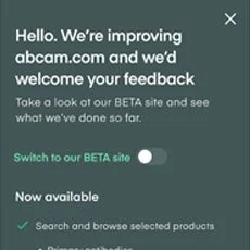 Site beta feature to get early customer feedback