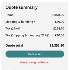 e-commerce basket