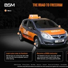Microsite for new drivers - Access BSM driving content and locate instructors - Desktop